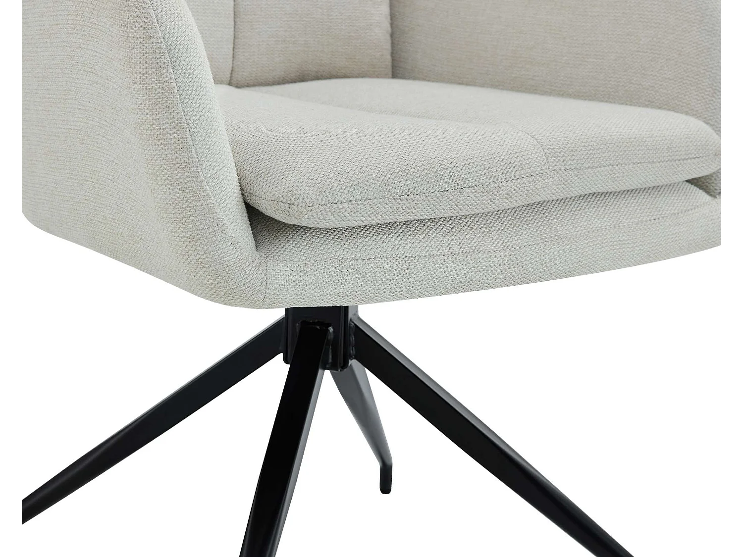 Lot de 2  chaise salle à manger - Tissu - Crème - Somers