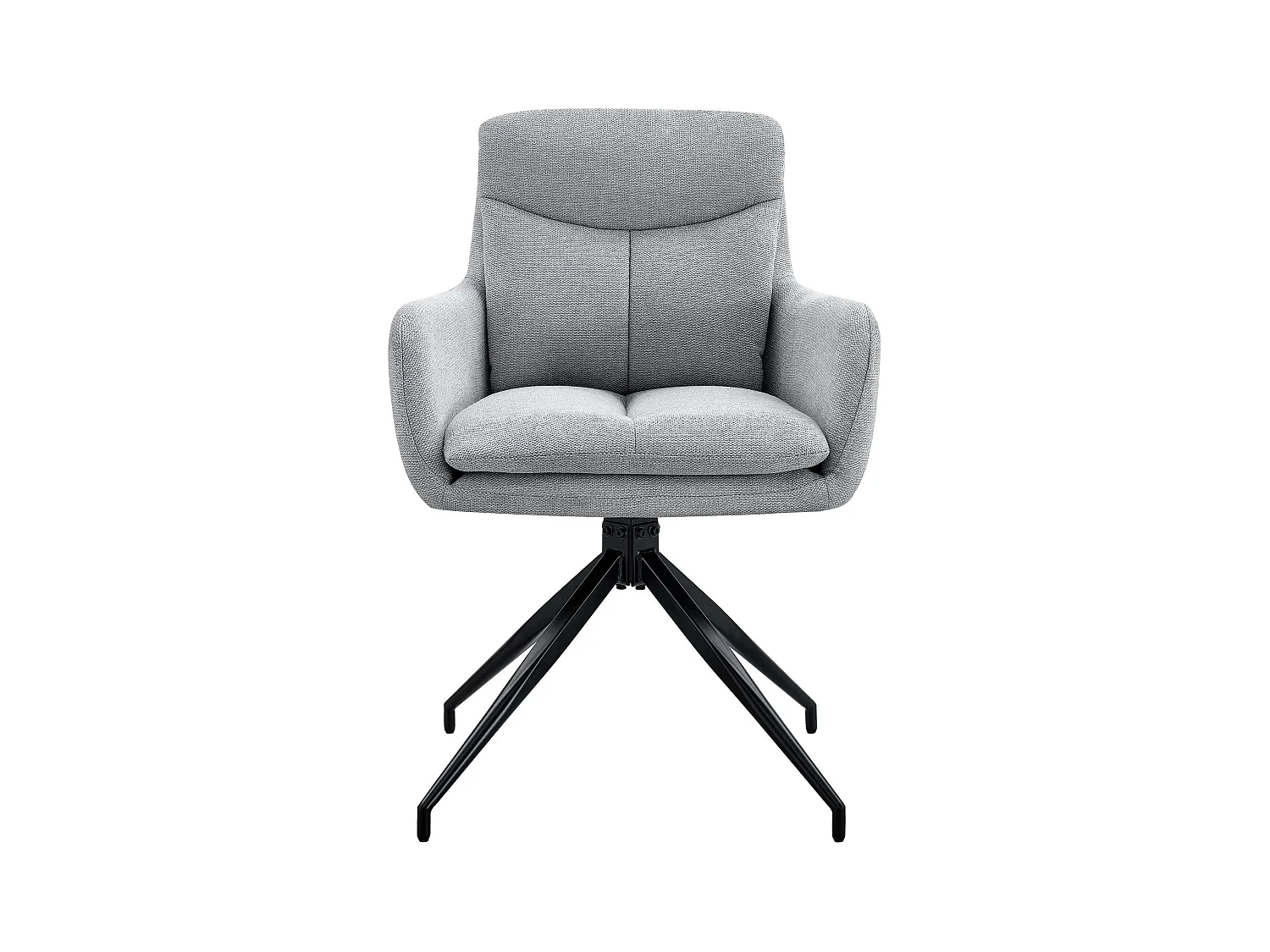 Lot de 2  chaise salle à manger - Tissu - Gris clair - Somers