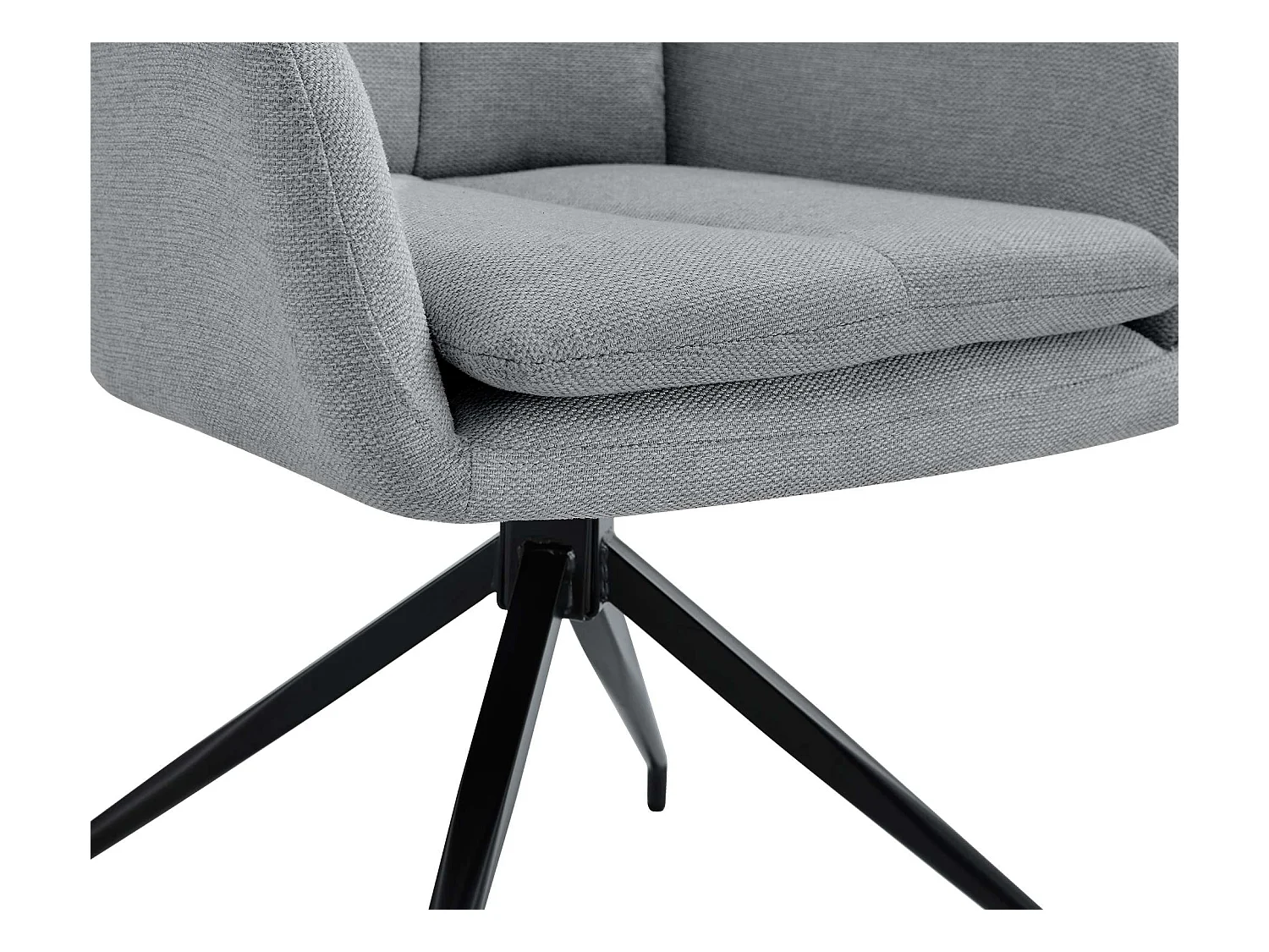 Lot de 2  chaise salle à manger - Tissu - Gris clair - Somers