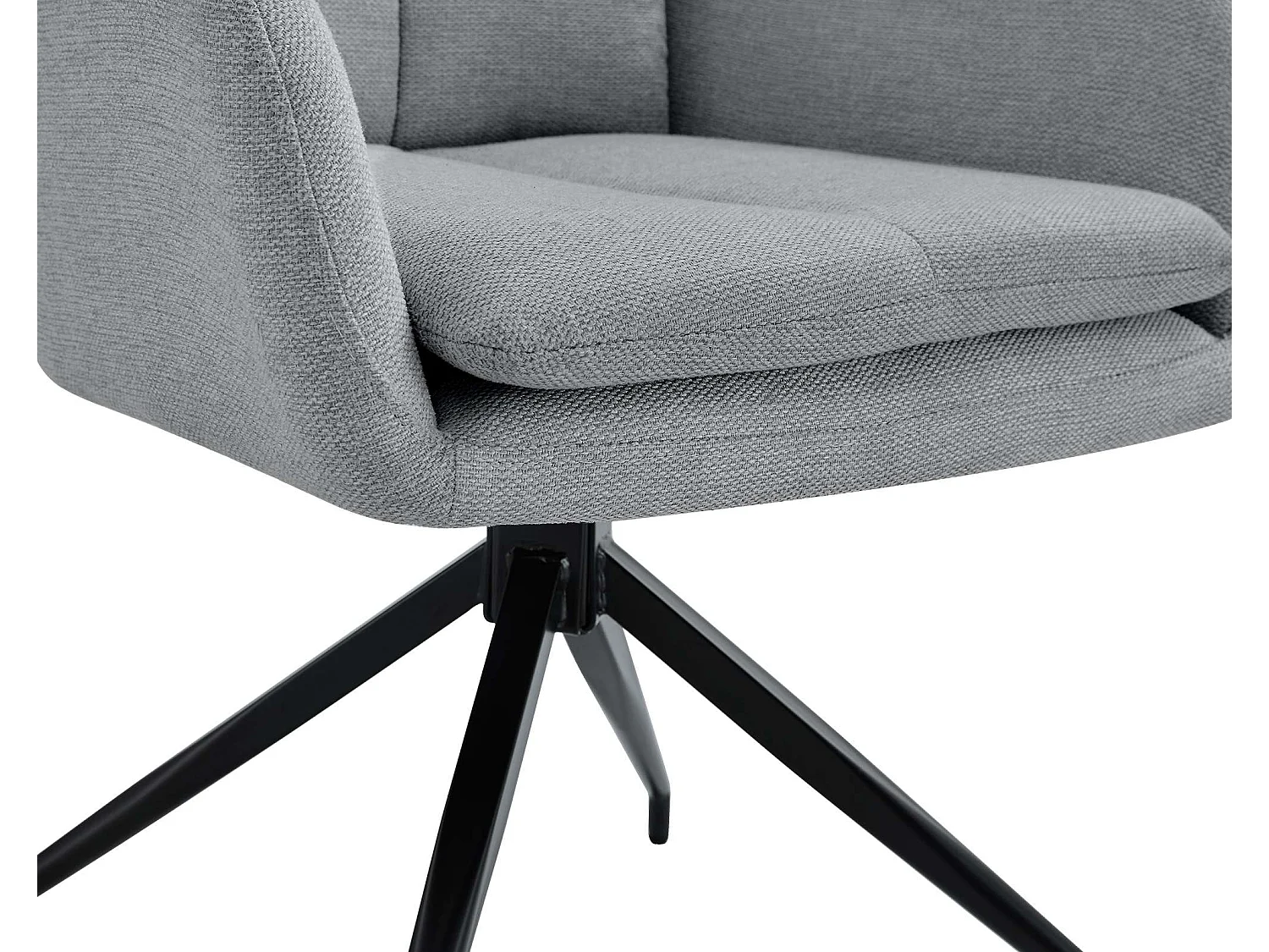 Lot de 2  chaise salle à manger - Tissu - Gris clair - Somers