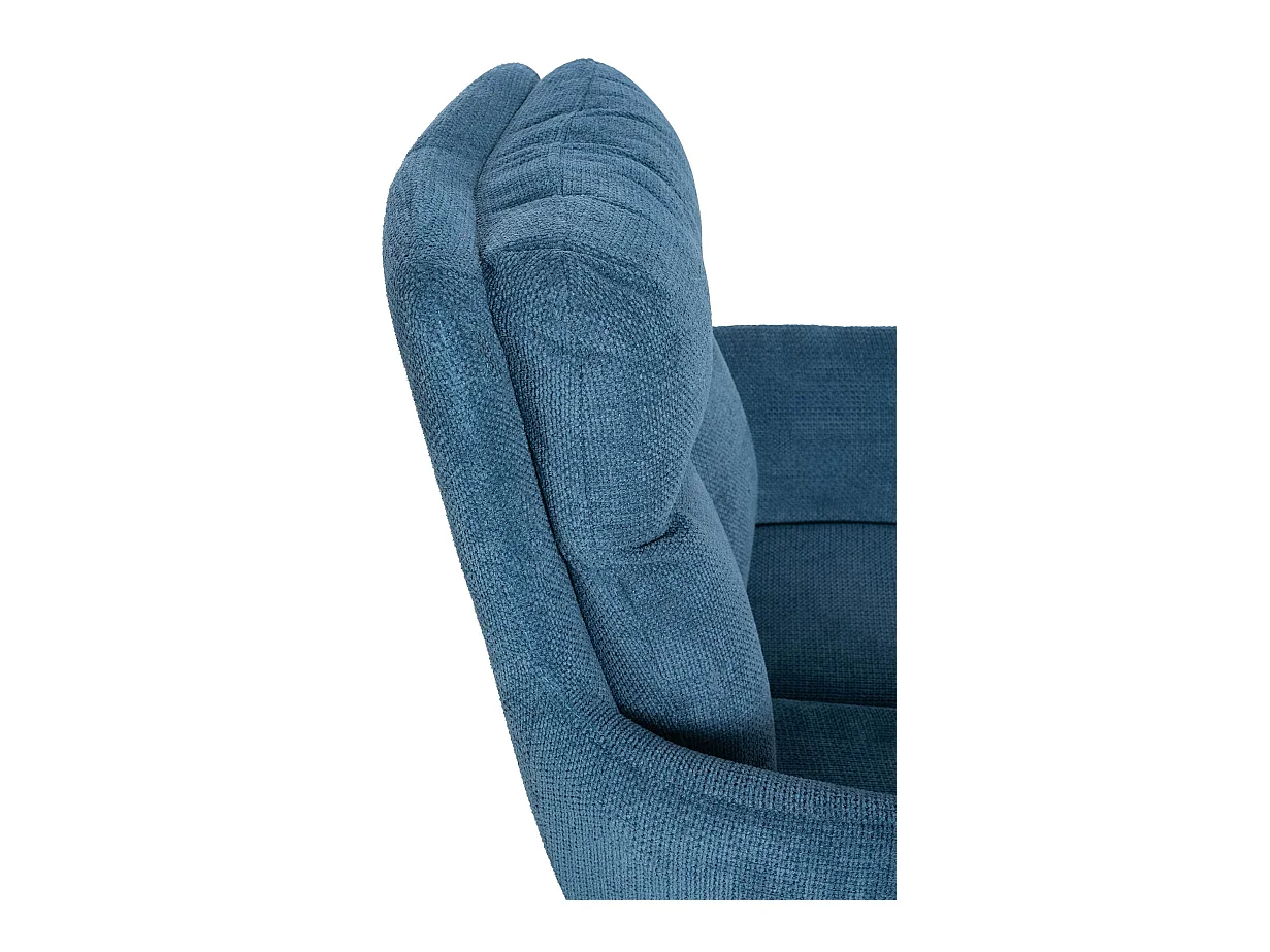 Lot de 2  chaises avec accoudoirs - Tissu - Bleu - Vilas