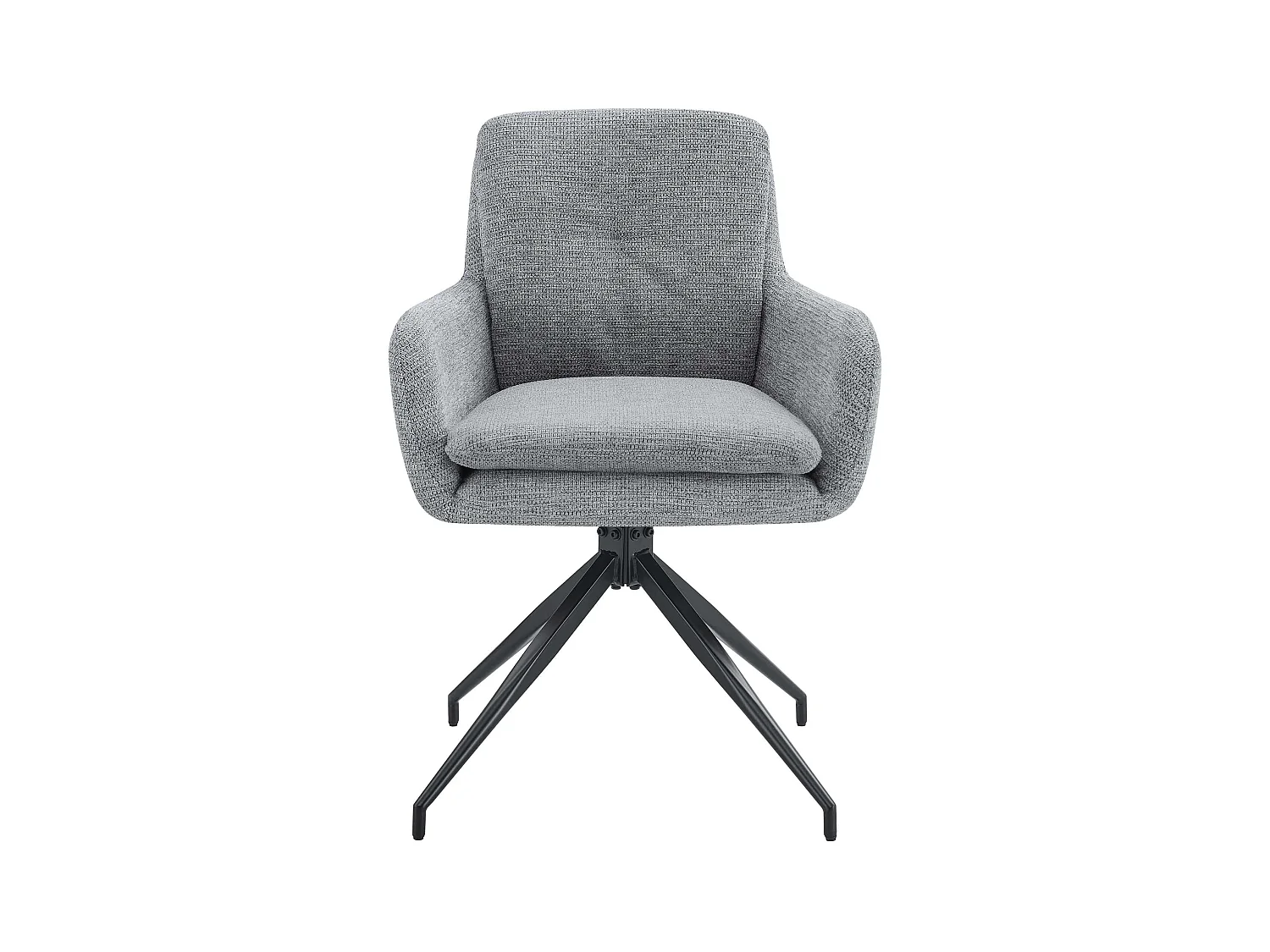 Lot de 2  chaise salle à manger - Tissu - Gris - Pickett