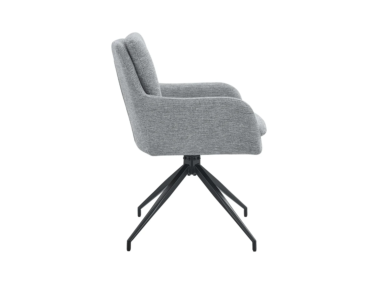 Lot de 2  chaise salle à manger - Tissu - Gris - Pickett
