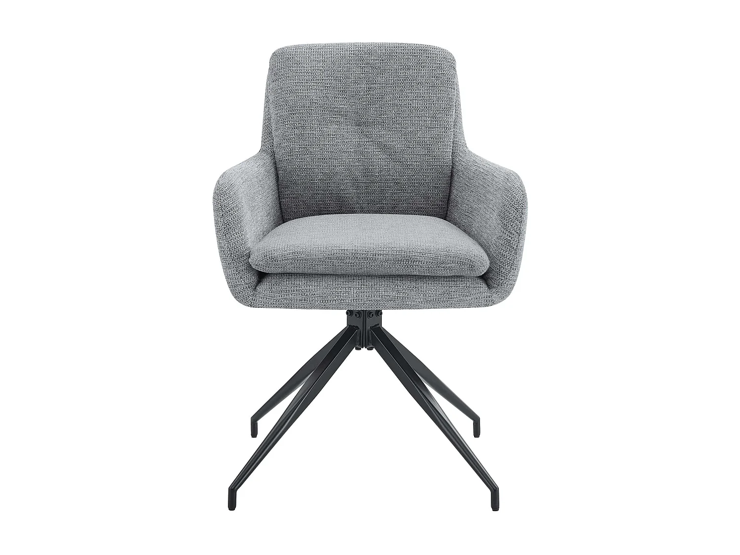 Lot de 2  chaise salle à manger - Tissu - Gris - Pickett