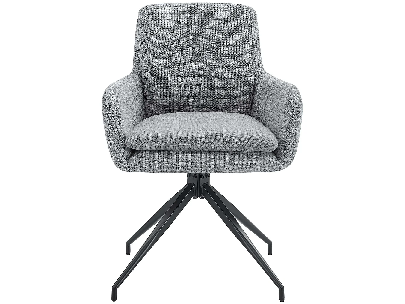 Lot de 2  chaise salle à manger - Tissu - Gris - Pickett