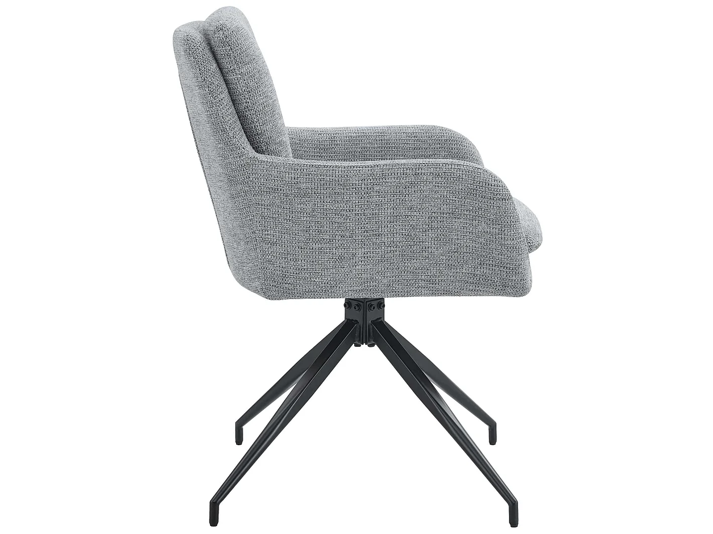 Lot de 2  chaise salle à manger - Tissu - Gris - Pickett