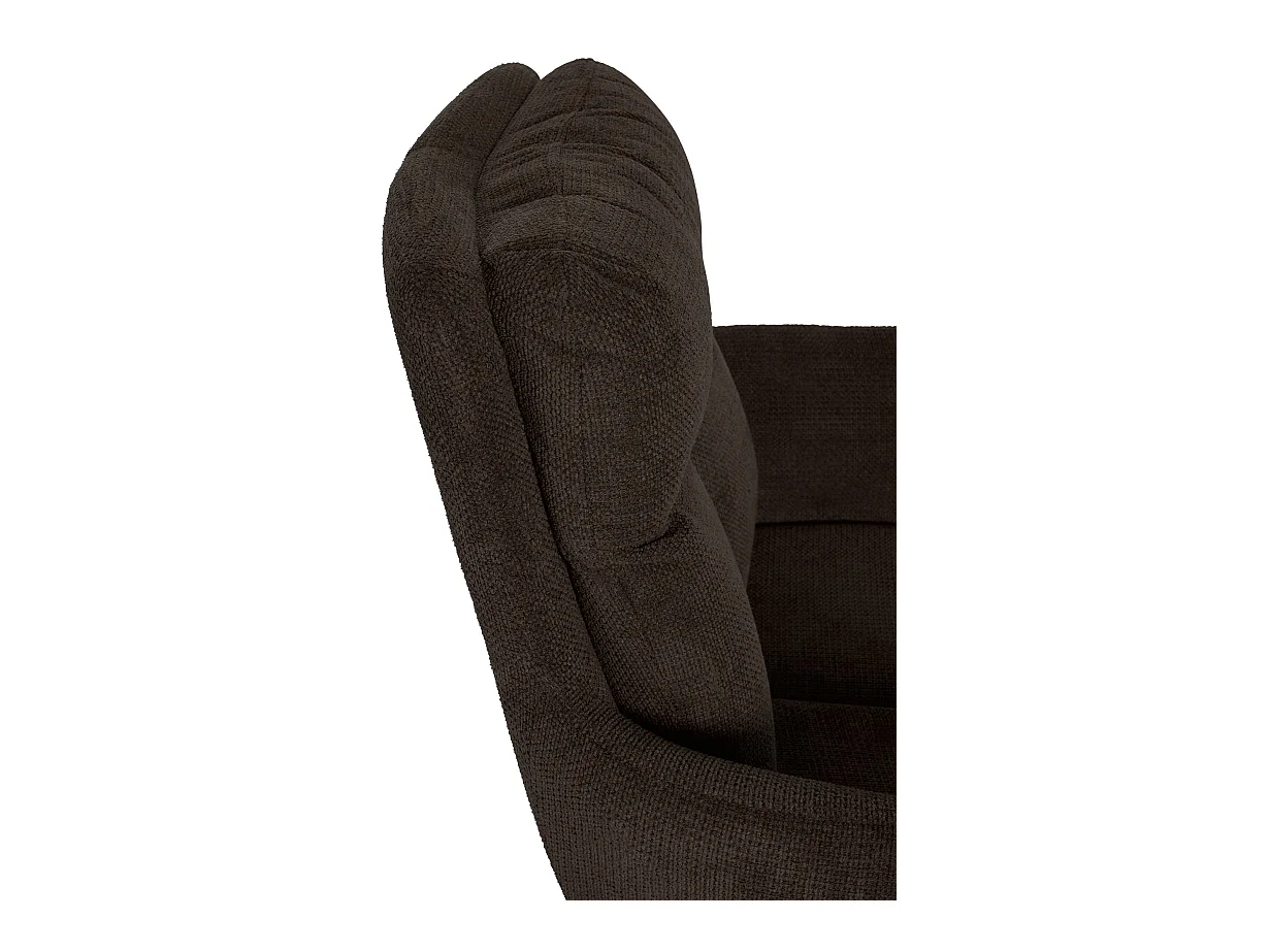 Lot de 2  chaises avec accoudoirs - Tissu - Marron - Vilas