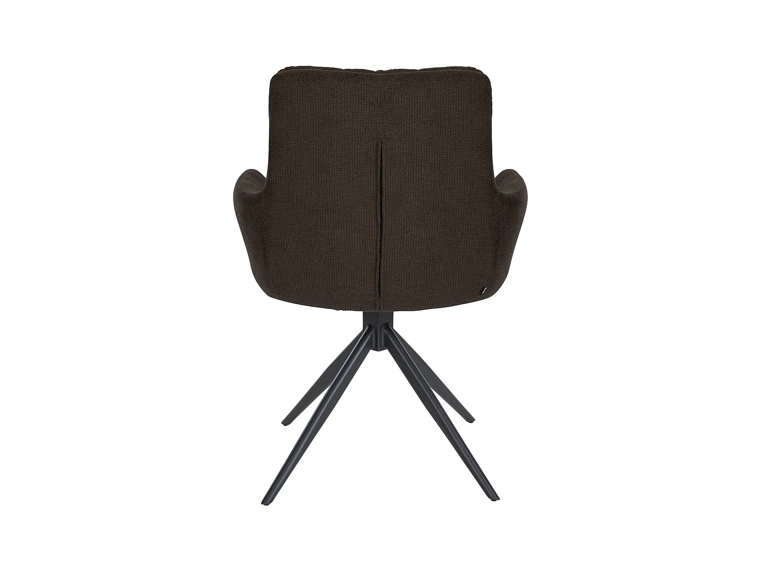 Lot de 2  chaises avec accoudoirs - Tissu - Marron - Vilas