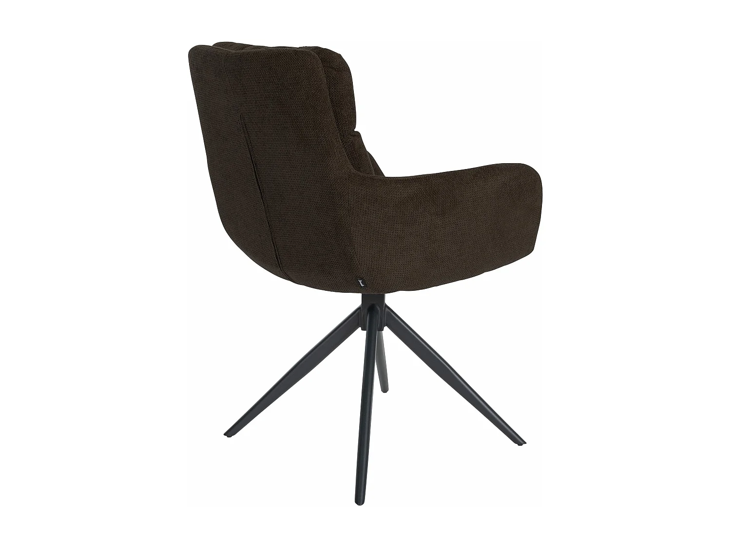 Lot de 2  chaises avec accoudoirs - Tissu - Marron - Vilas