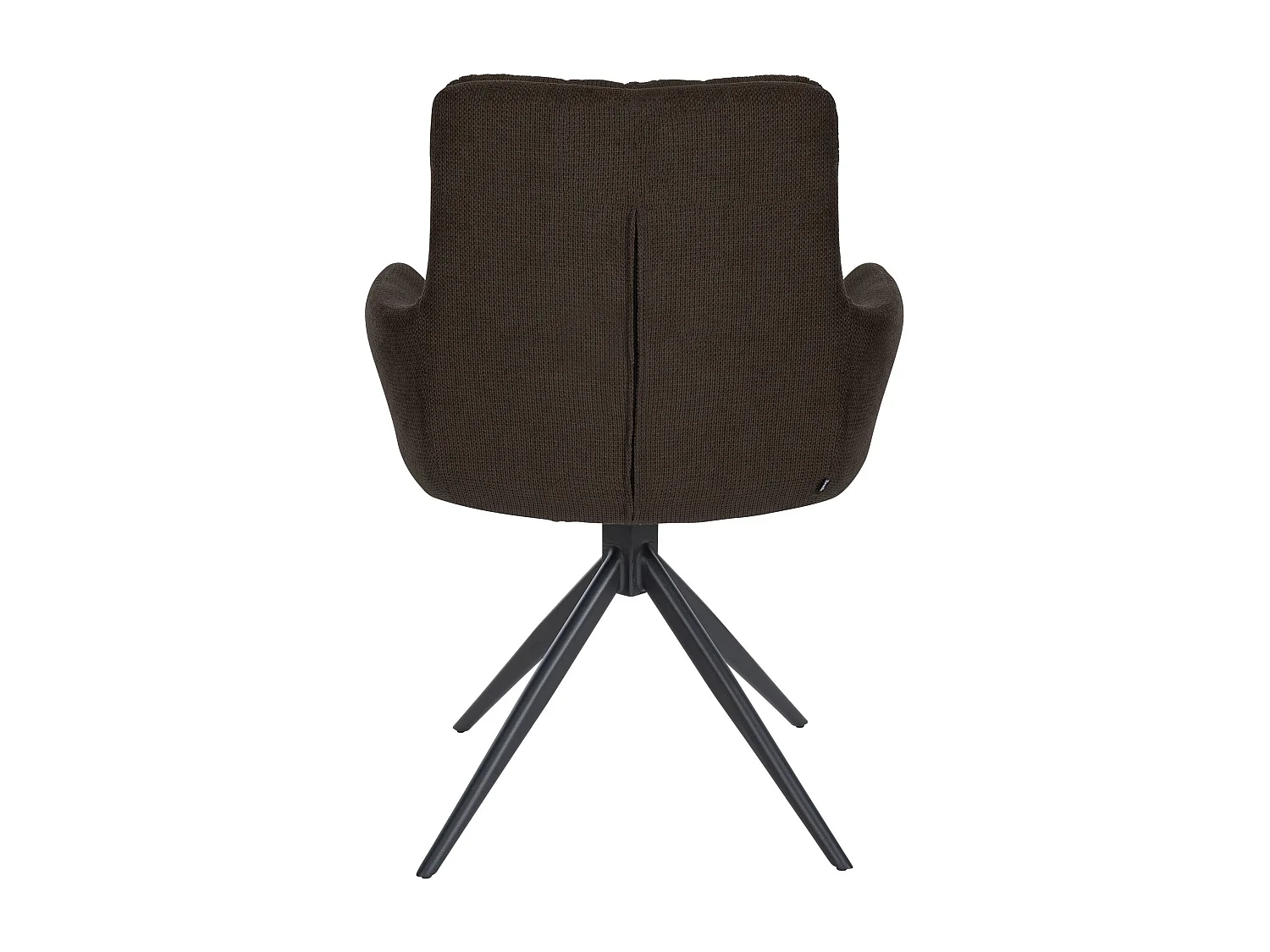 Lot de 2  chaises avec accoudoirs - Tissu - Marron - Vilas