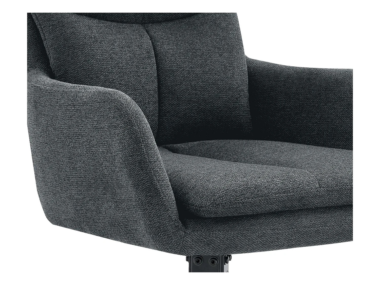 Lot de 2  chaise salle à manger - Tissu - Gris foncé - Somers