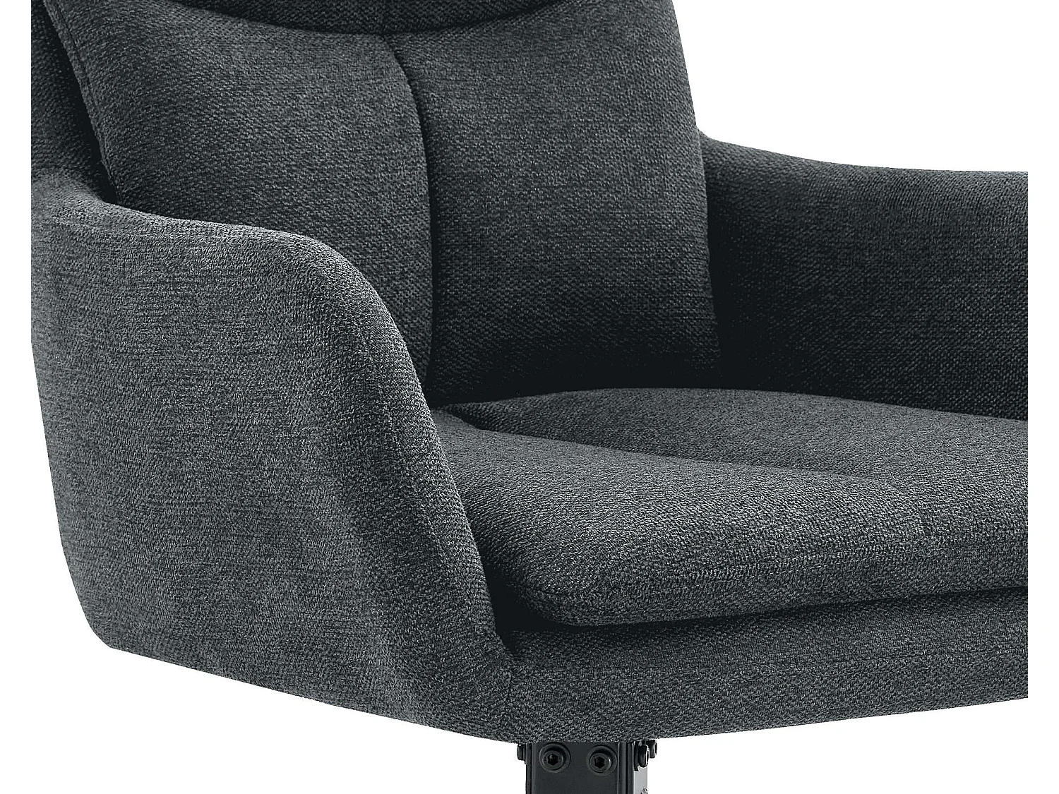 Lot de 2  chaise salle à manger - Tissu - Gris foncé - Somers