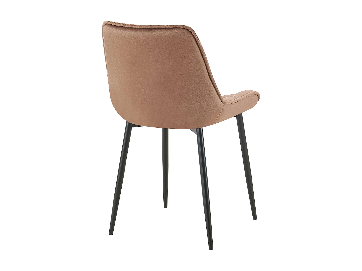 Lot de 2  chaise salle à manger - Velours - Marron - Wallace