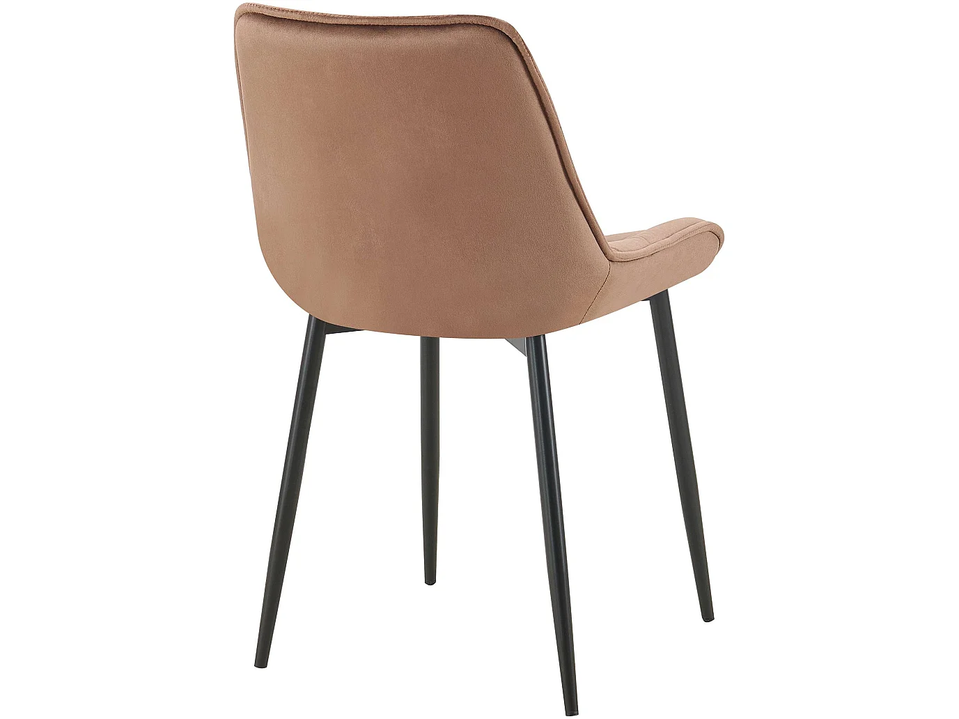 Lot de 2  chaise salle à manger - Velours - Marron - Wallace