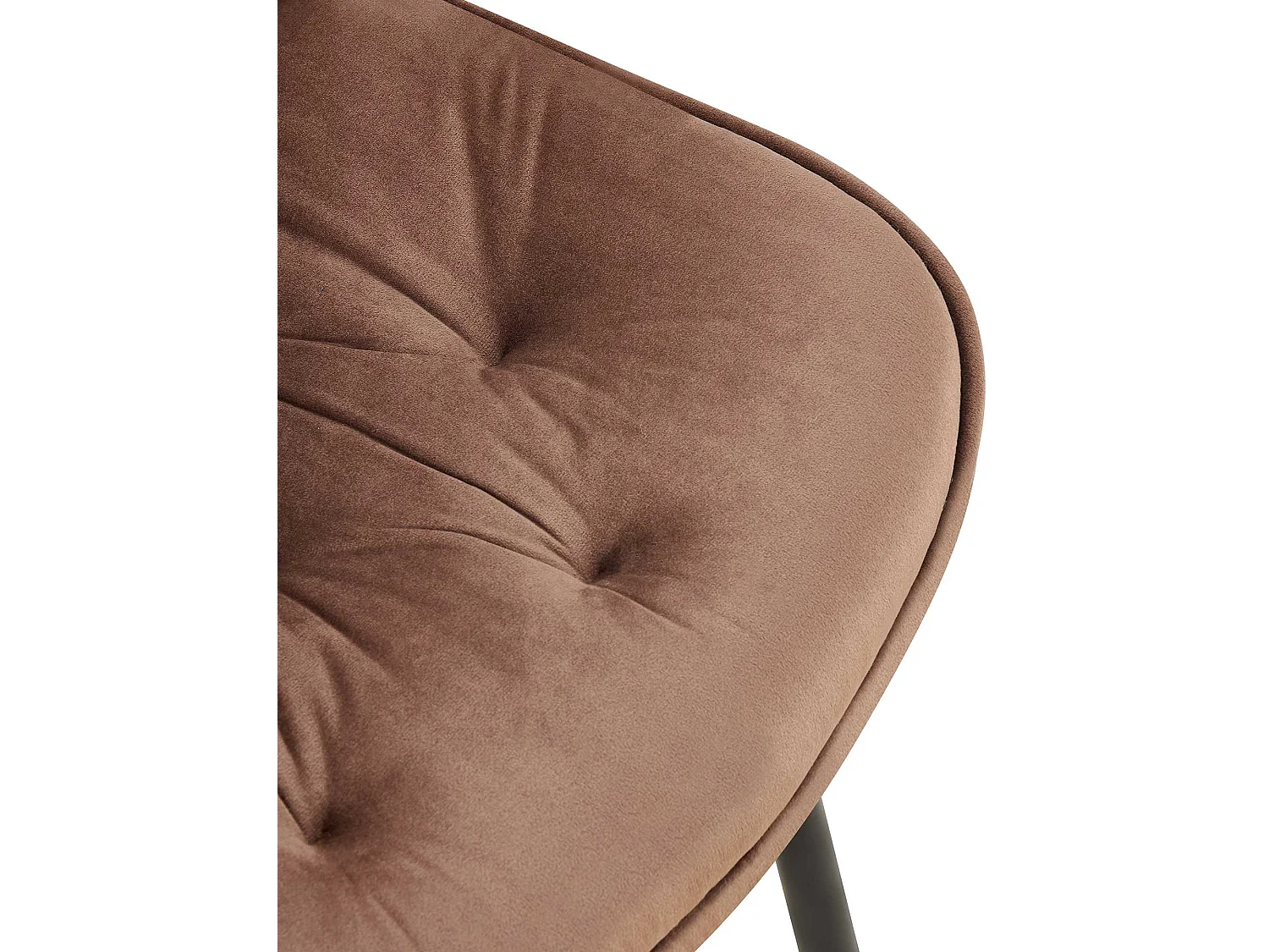 Lot de 2  chaise salle à manger - Velours - Marron - Wallace