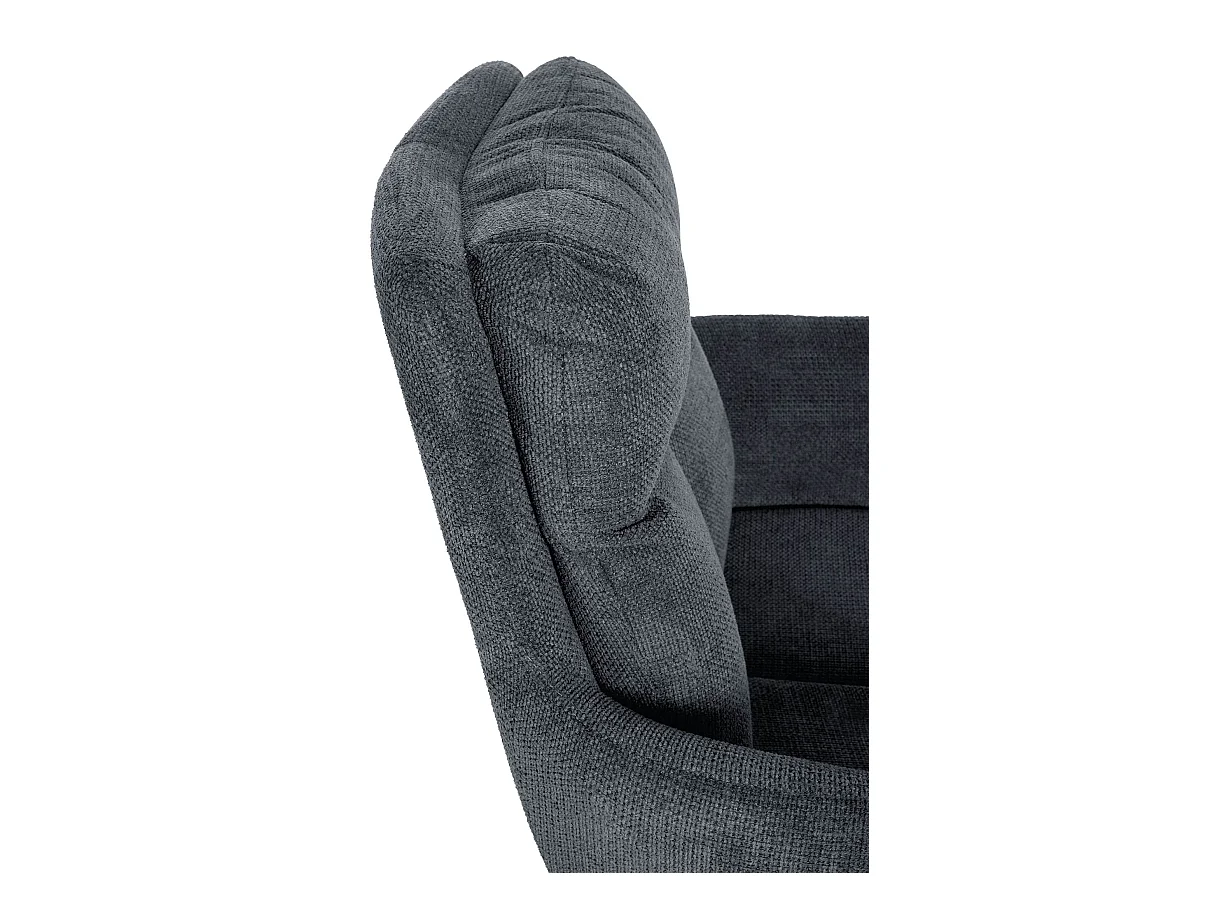 Lot de 2  chaises avec accoudoirs - Tissu - Noir - Vilas