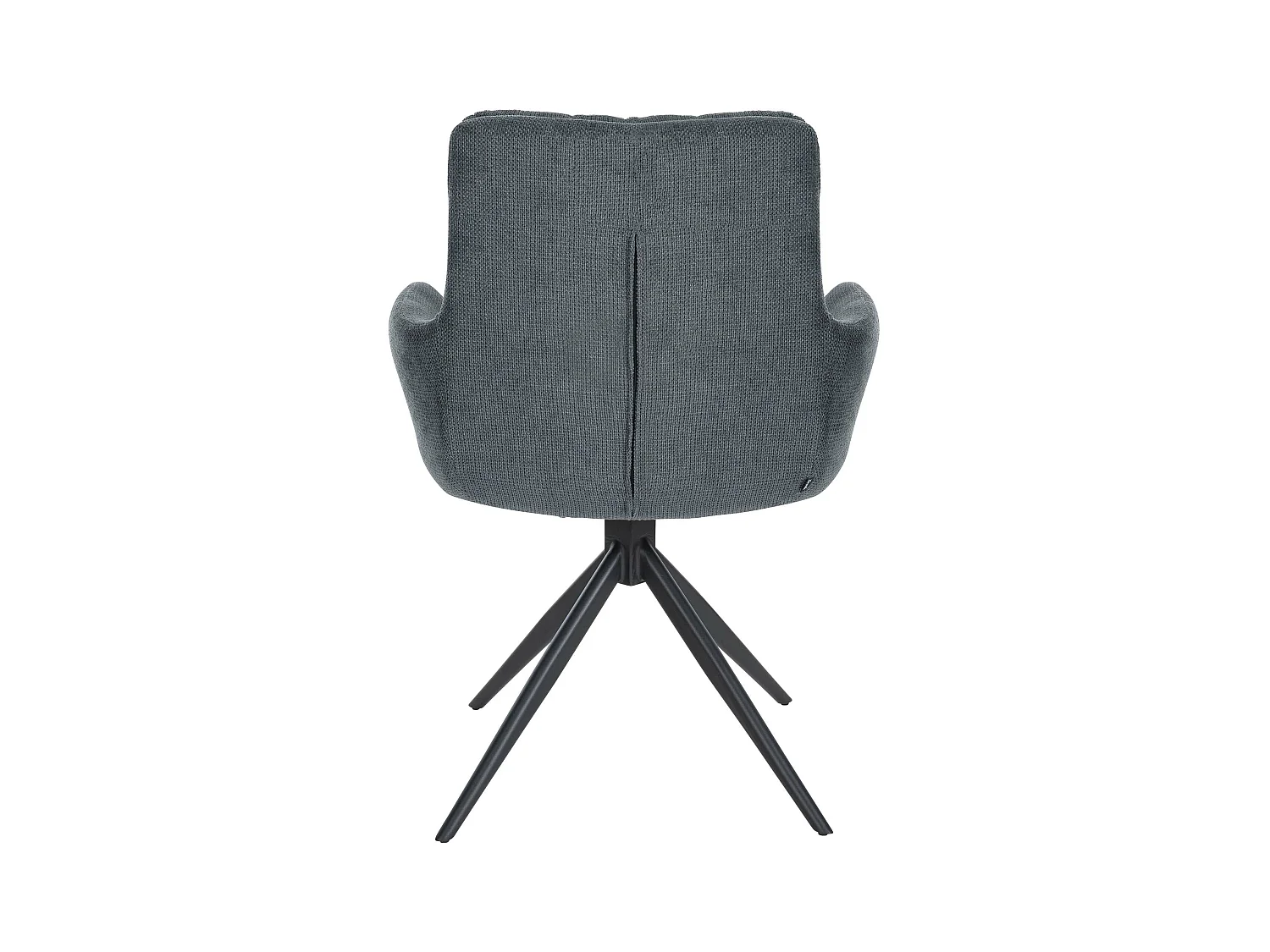 Lot de 2  chaises avec accoudoirs - Tissu - Noir - Vilas