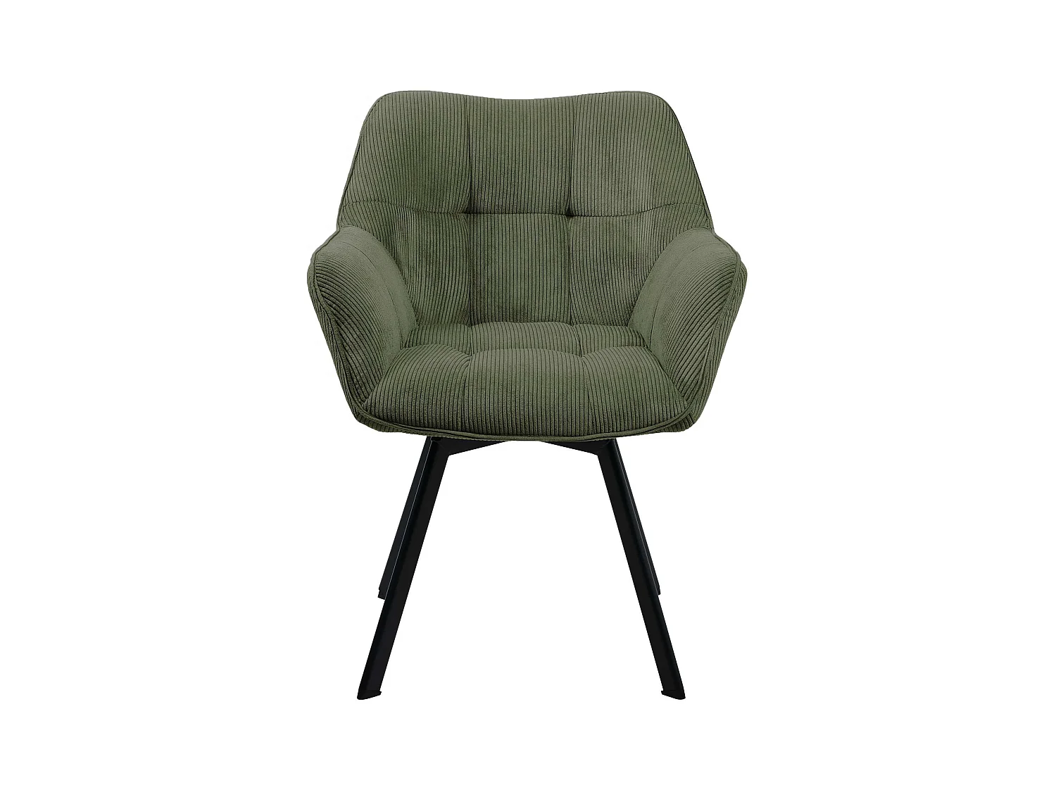 Lot de 2  chaises avec accoudoirs - Cordon - Vert - Jordi