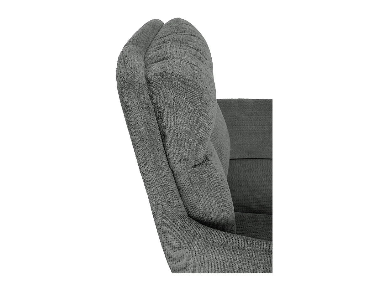 Lot de 2  chaises avec accoudoirs - Tissu - Gris - Vilas