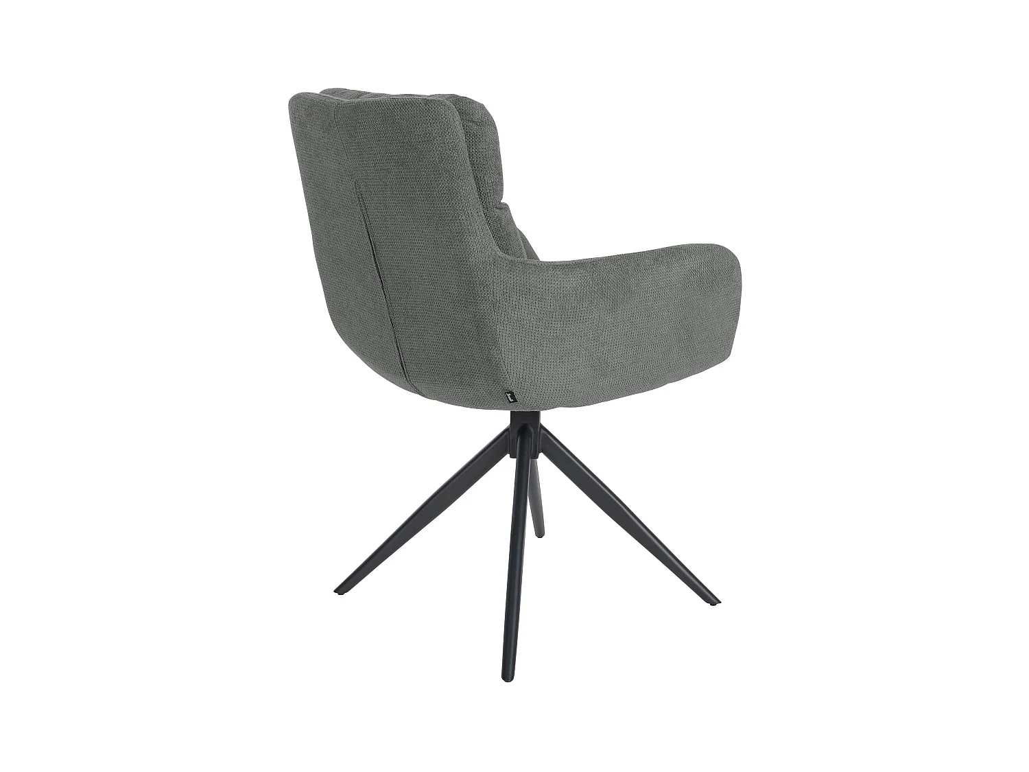 Lot de 2  chaises avec accoudoirs - Tissu - Gris - Vilas