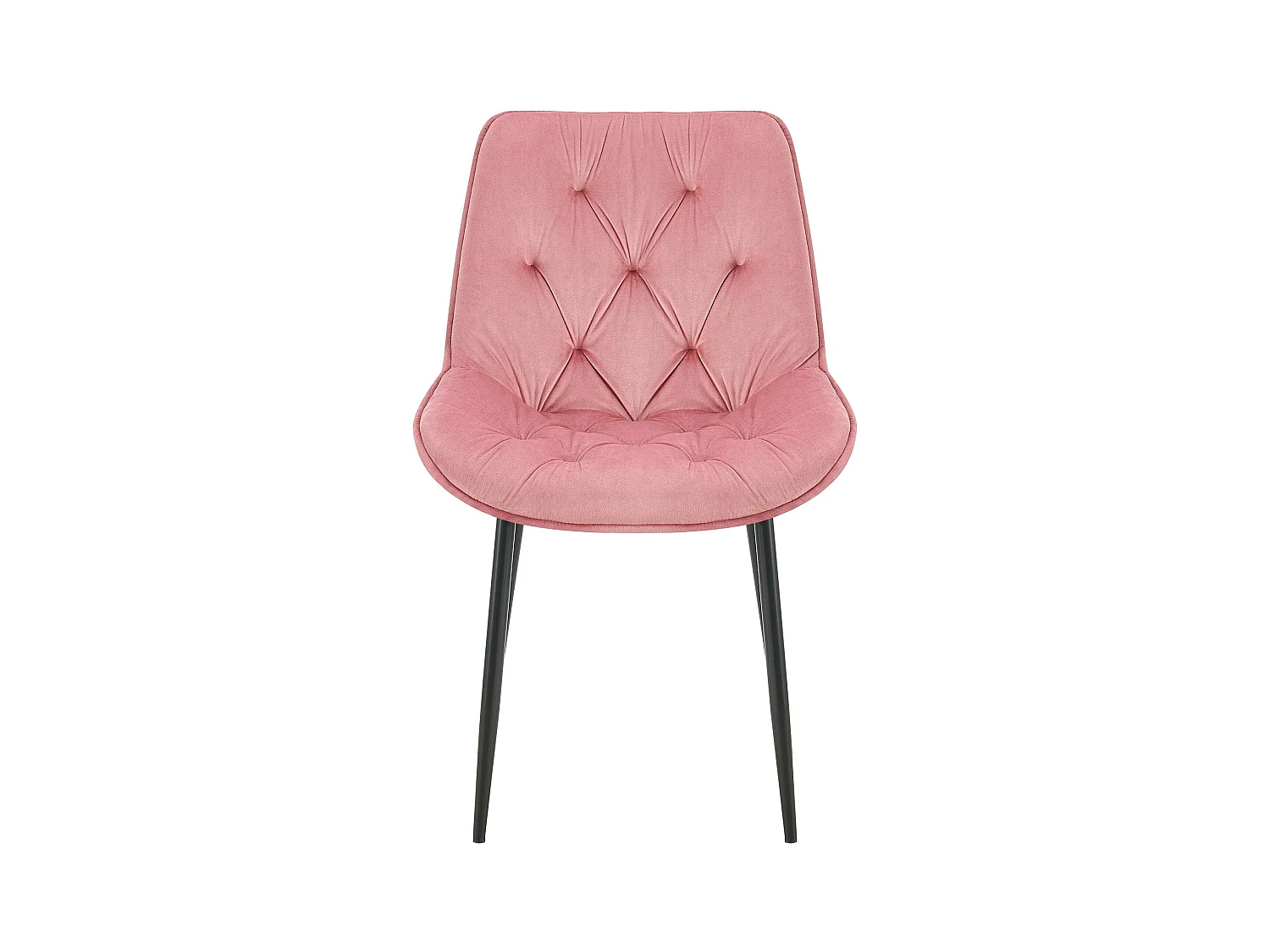 Lot de 2  chaise salle à manger - Velours - Rose - Wallace