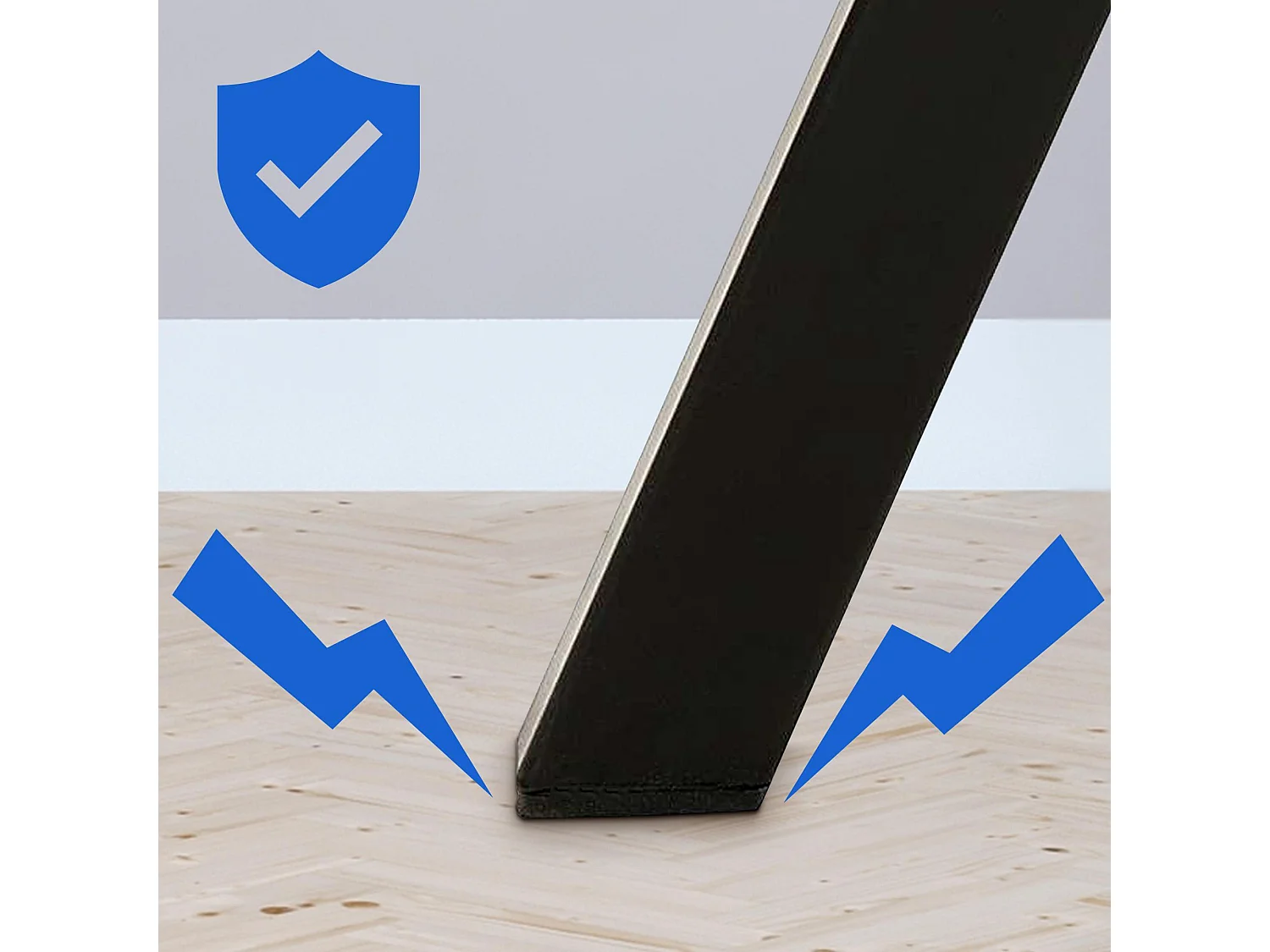 Lot de 2  chaise salle à manger - Velours - Gris foncé - Lewes