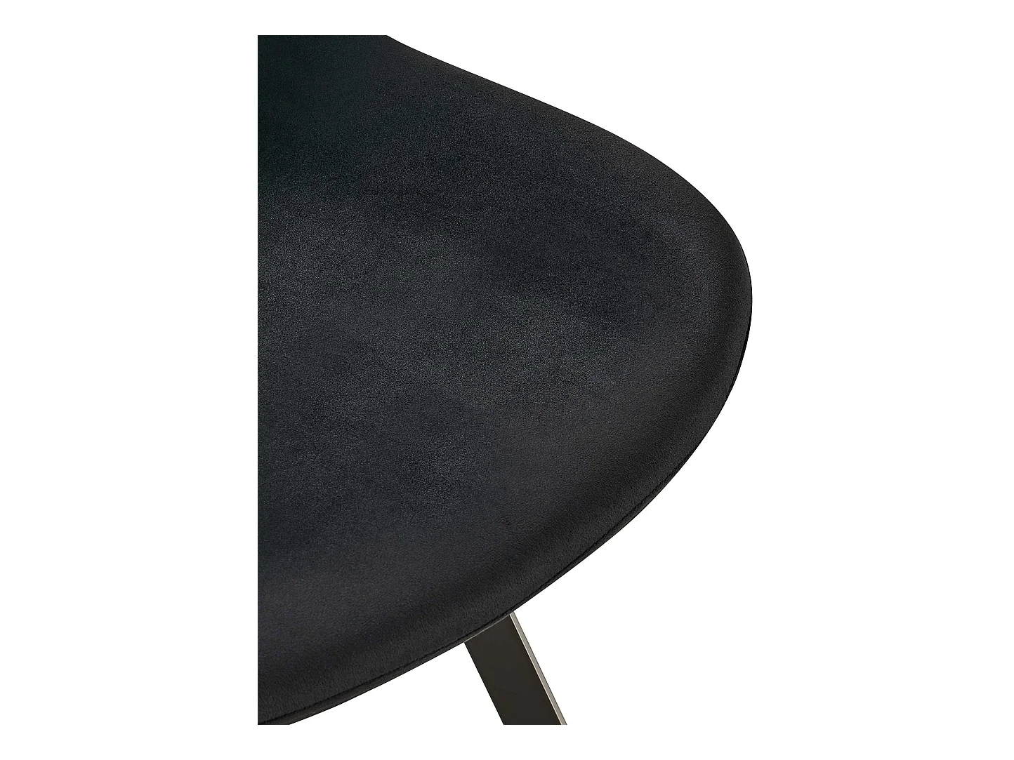Lot de 2  chaise salle à manger - Velours - Noir - Lewes