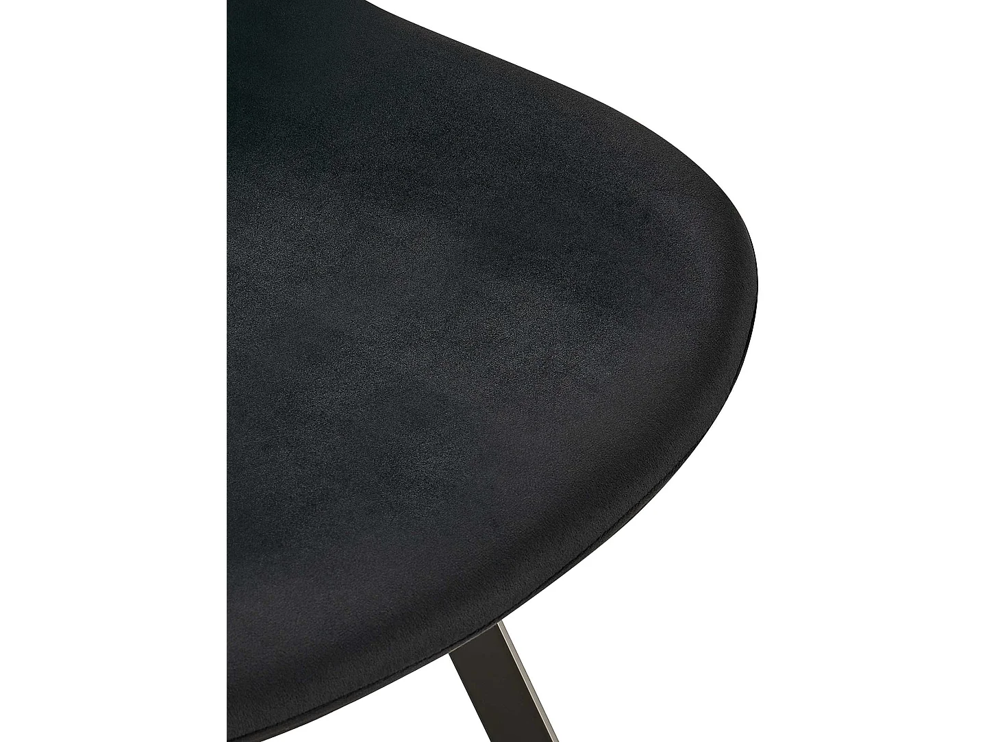 Lot de 2  chaise salle à manger - Velours - Noir - Lewes