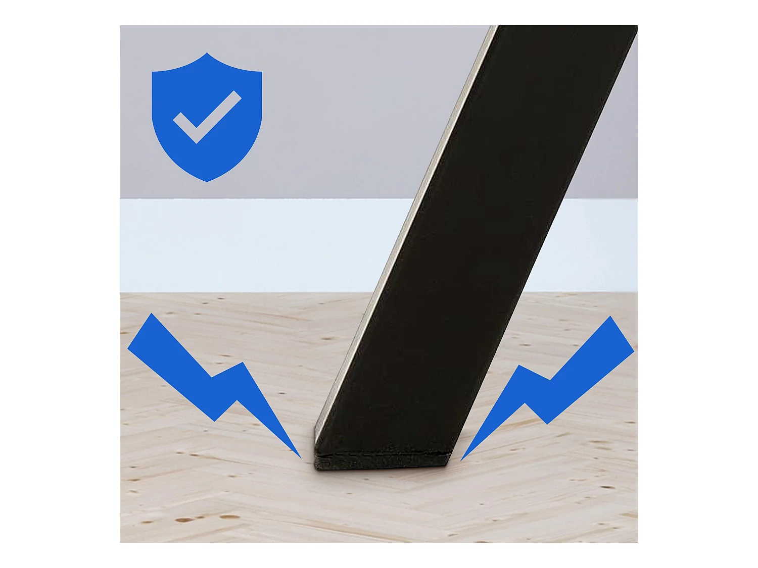 Lot de 2  chaise salle à manger - Velours - Bleu foncé - Lewes