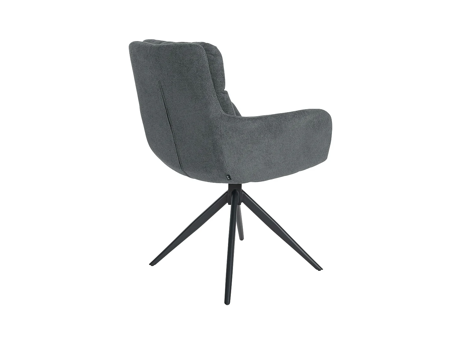 Lot de 2  chaises avec accoudoirs - Tissu - Gris foncé - Vilas