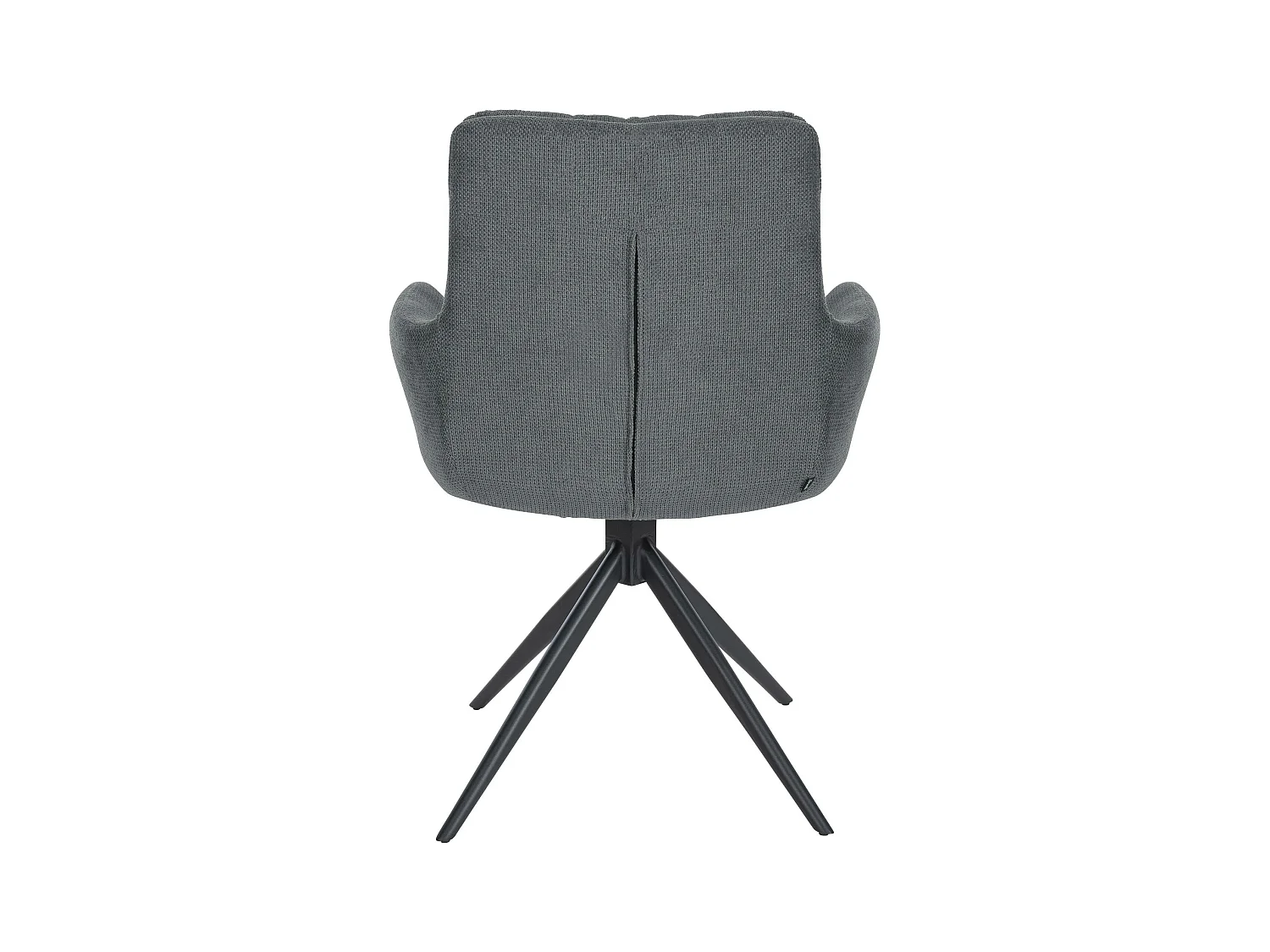 Lot de 2  chaises avec accoudoirs - Tissu - Gris foncé - Vilas