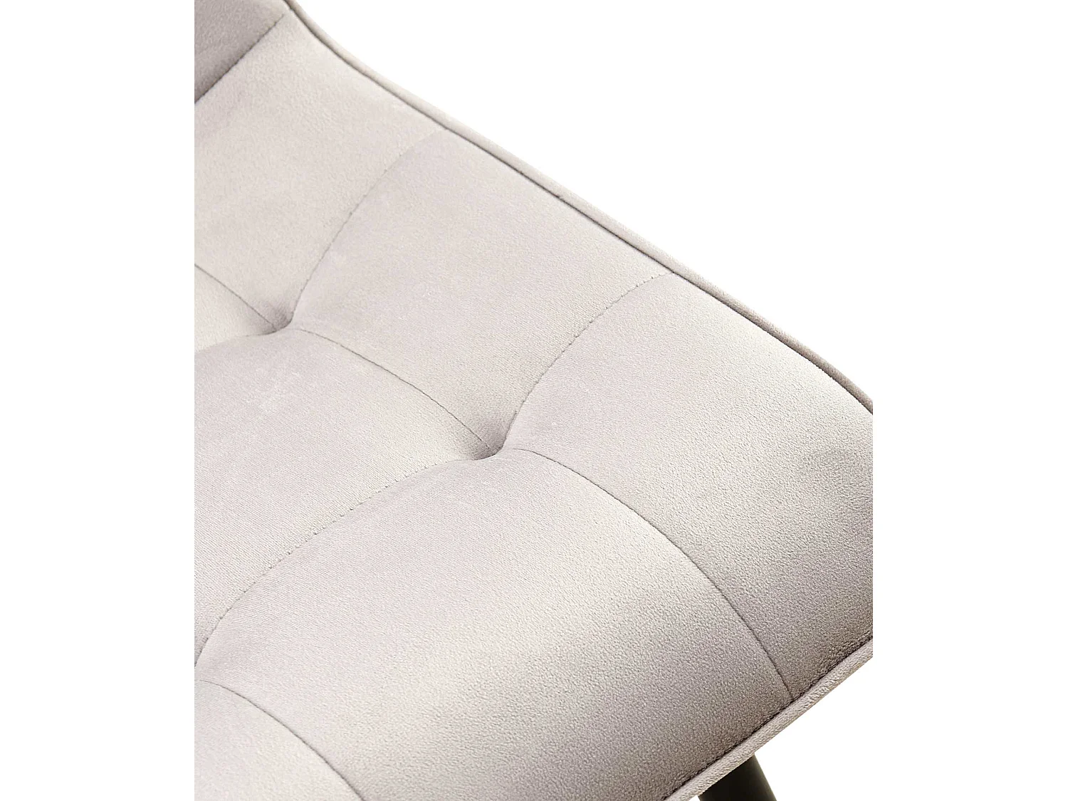 Lot de 2  chaise salle à manger - Velours - Gris - Gifford