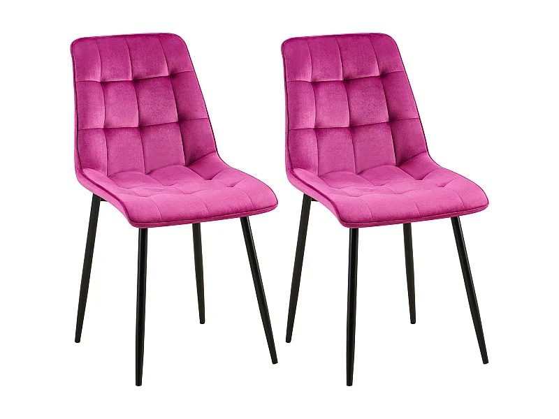 Lot de 2  chaise salle à manger - Velours - Violet - Gifford