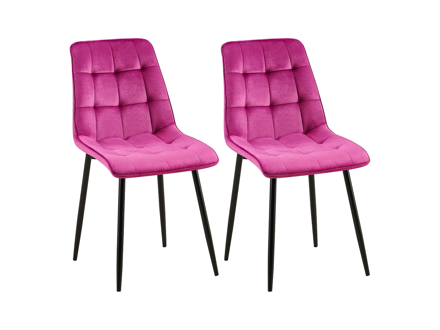 Lot de 2  chaise salle à manger - Velours - Violet - Gifford