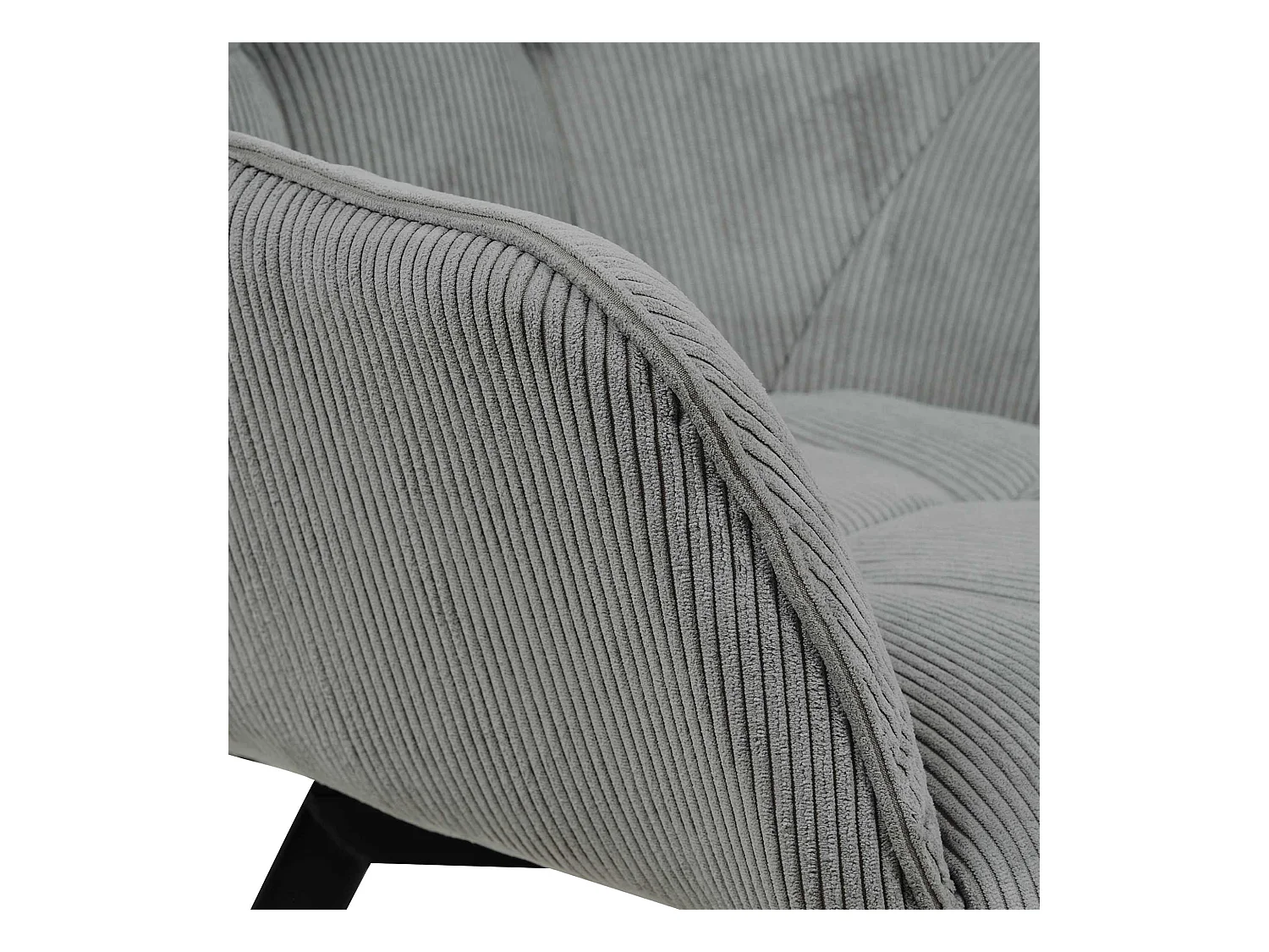 Lot de 2  chaises avec accoudoirs - Cordon - Gris - Jordi