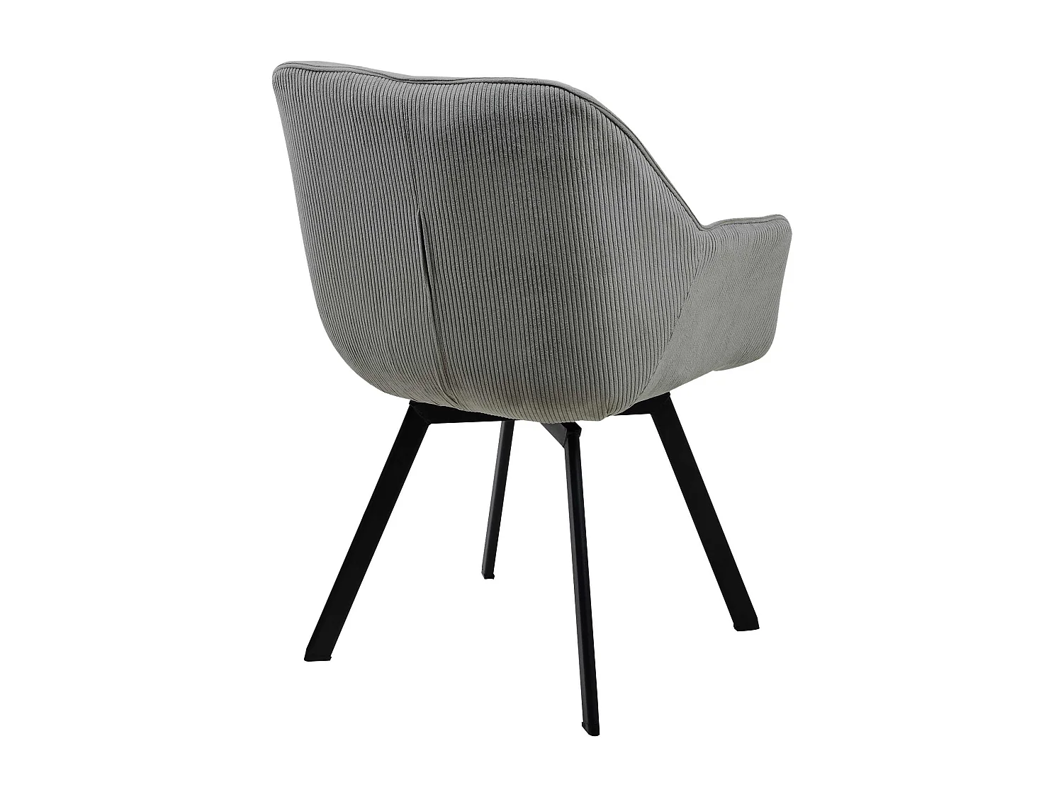 Lot de 2  chaises avec accoudoirs - Cordon - Gris - Jordi