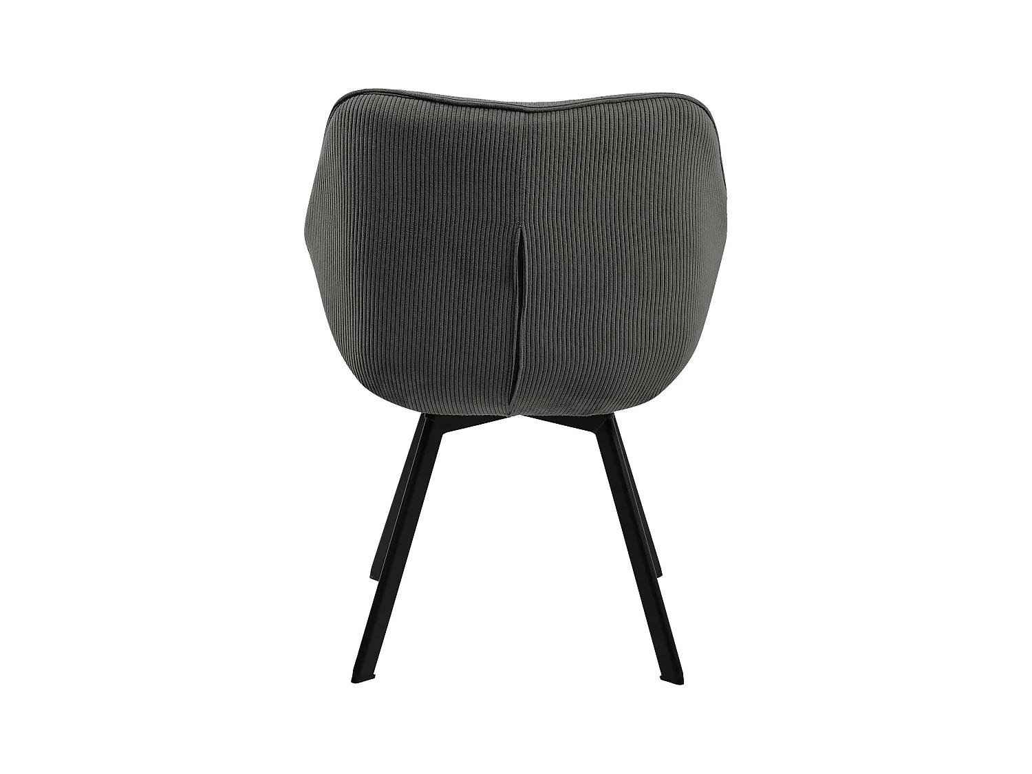 Lot de 2  chaises avec accoudoirs - Cordon - Gris foncé - Jordi