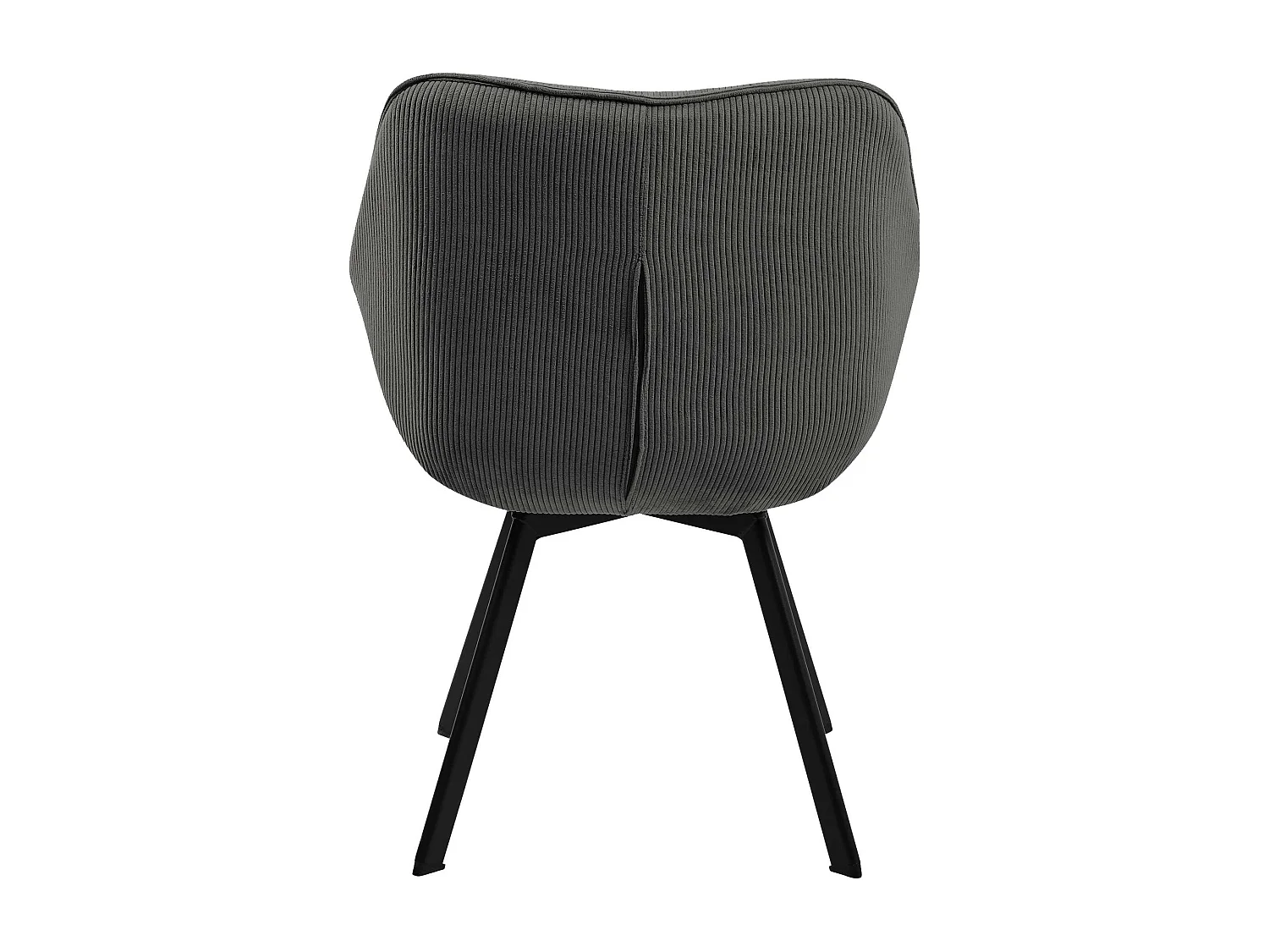 Lot de 2  chaises avec accoudoirs - Cordon - Gris foncé - Jordi