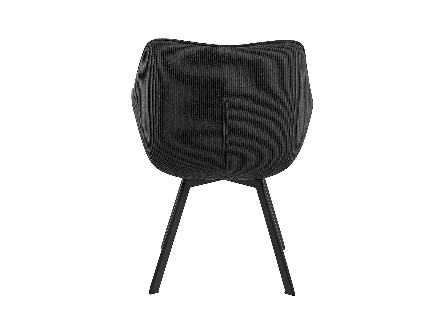 Lot de 2  chaises avec accoudoirs - Cordon - Noir - Jordi