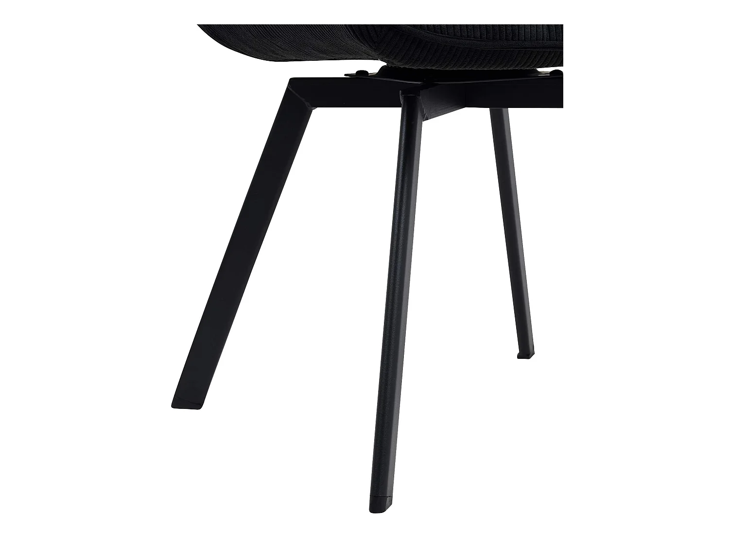 Lot de 2  chaises avec accoudoirs - Cordon - Noir - Jordi