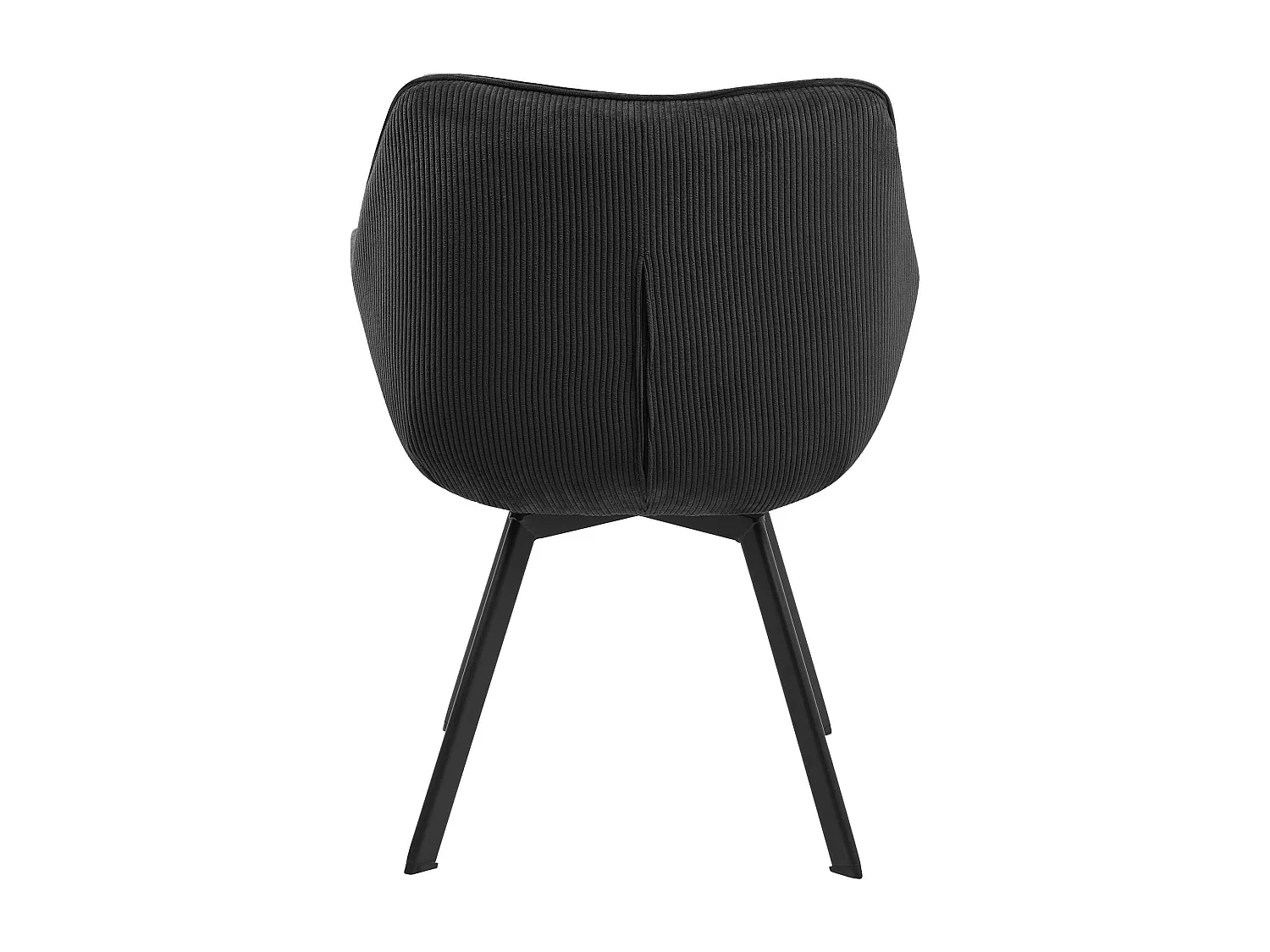 Lot de 2  chaises avec accoudoirs - Cordon - Noir - Jordi