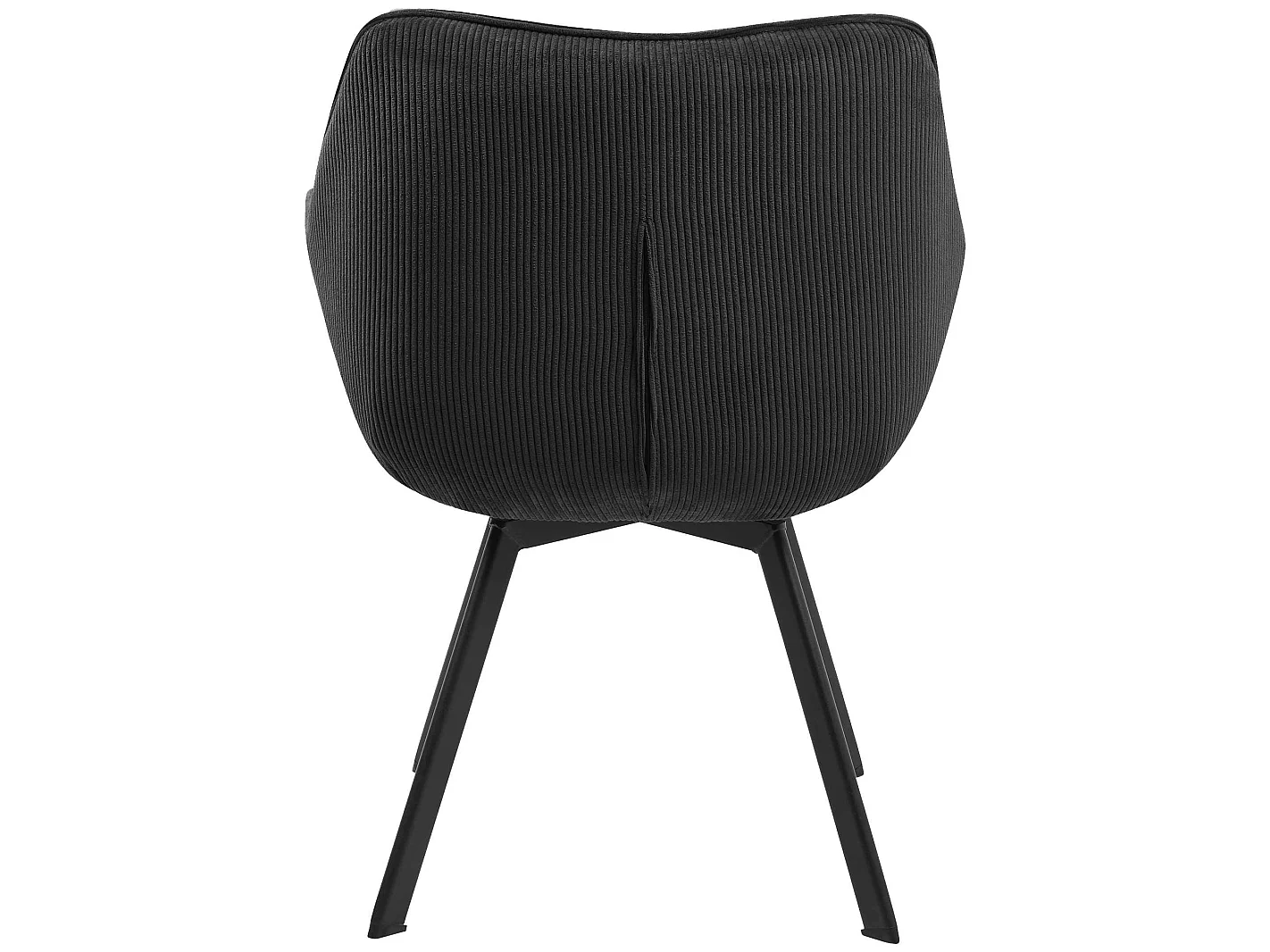Lot de 2  chaises avec accoudoirs - Cordon - Noir - Jordi