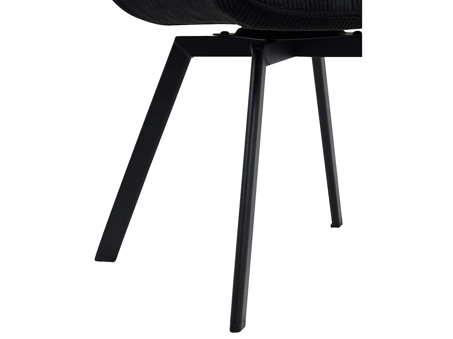 Lot de 2  chaises avec accoudoirs - Cordon - Noir - Jordi