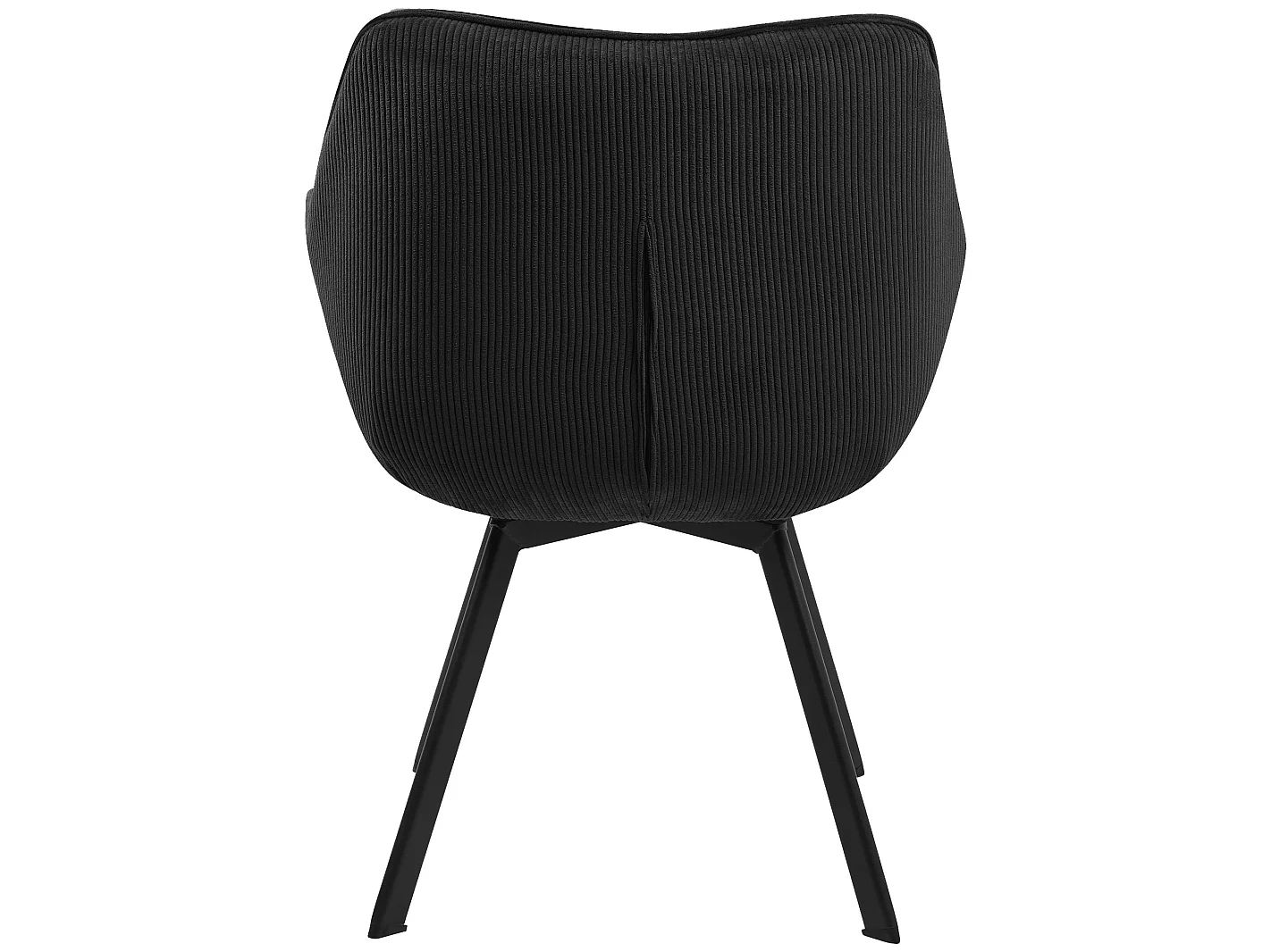 Lot de 2  chaises avec accoudoirs - Cordon - Noir - Jordi