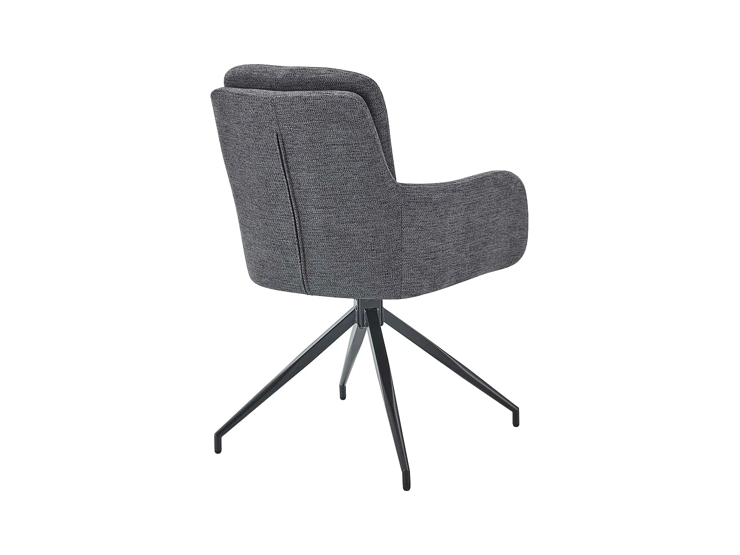 Lot de 2  chaise salle à manger - Tissu - Gris foncé - Pickett