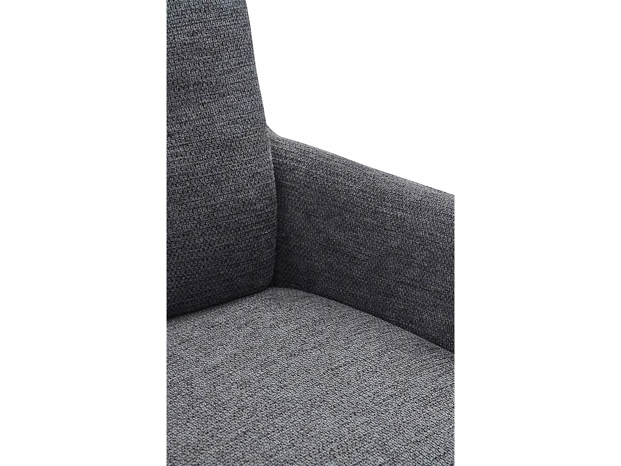Lot de 2  chaise salle à manger - Tissu - Gris foncé - Pickett