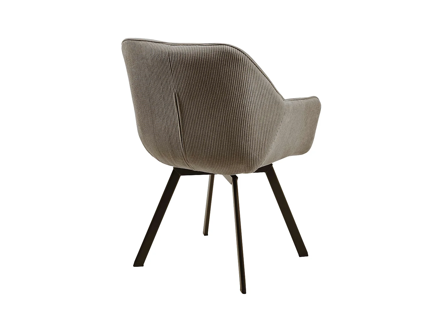 Lot de 2  chaises avec accoudoirs - Cordon - Marron - Jordi