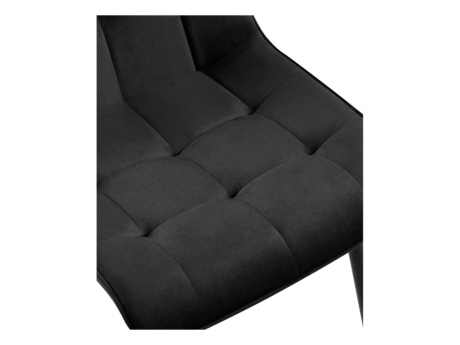 Lot de 2  chaise salle à manger - Velours - Noir - Gifford