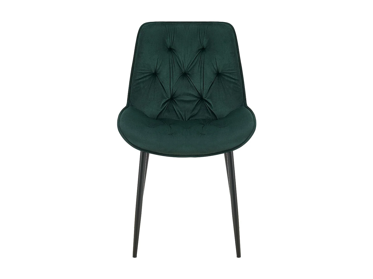 Lot de 2  chaise salle à manger - Velours - Vert - Wallace