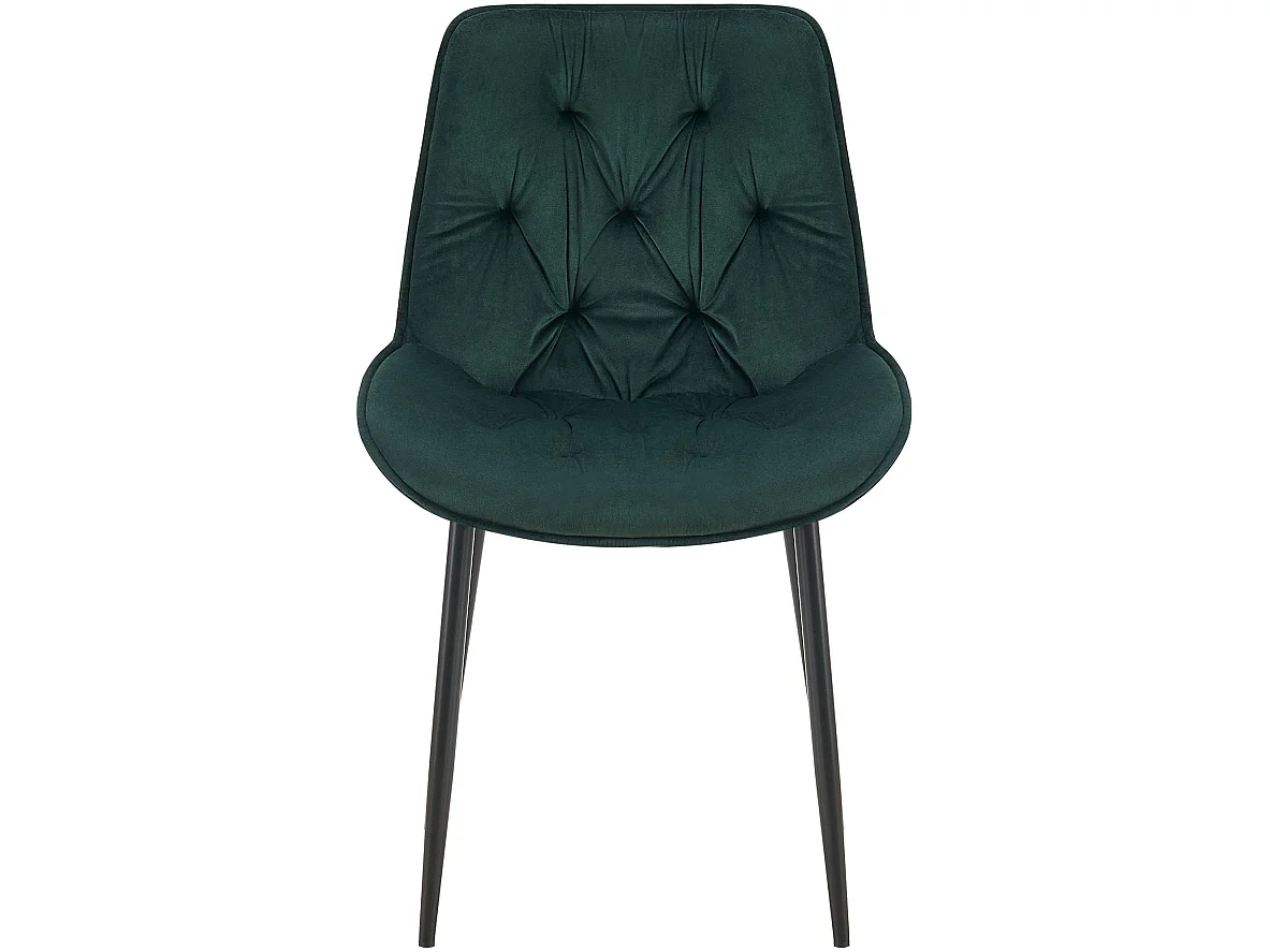 Lot de 2  chaise salle à manger - Velours - Vert - Wallace